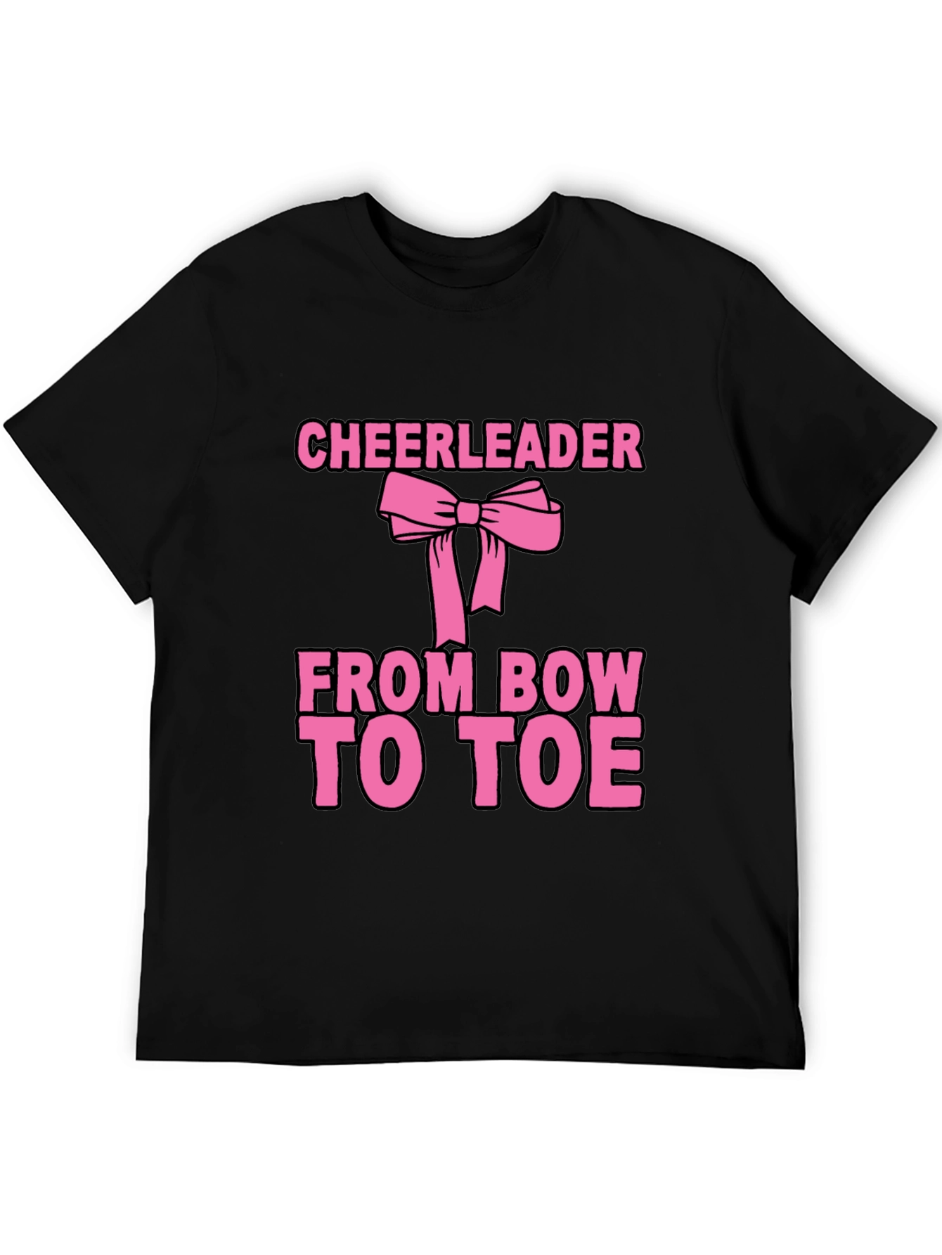 Cheerleader Bow to Toe Black T-Shirt