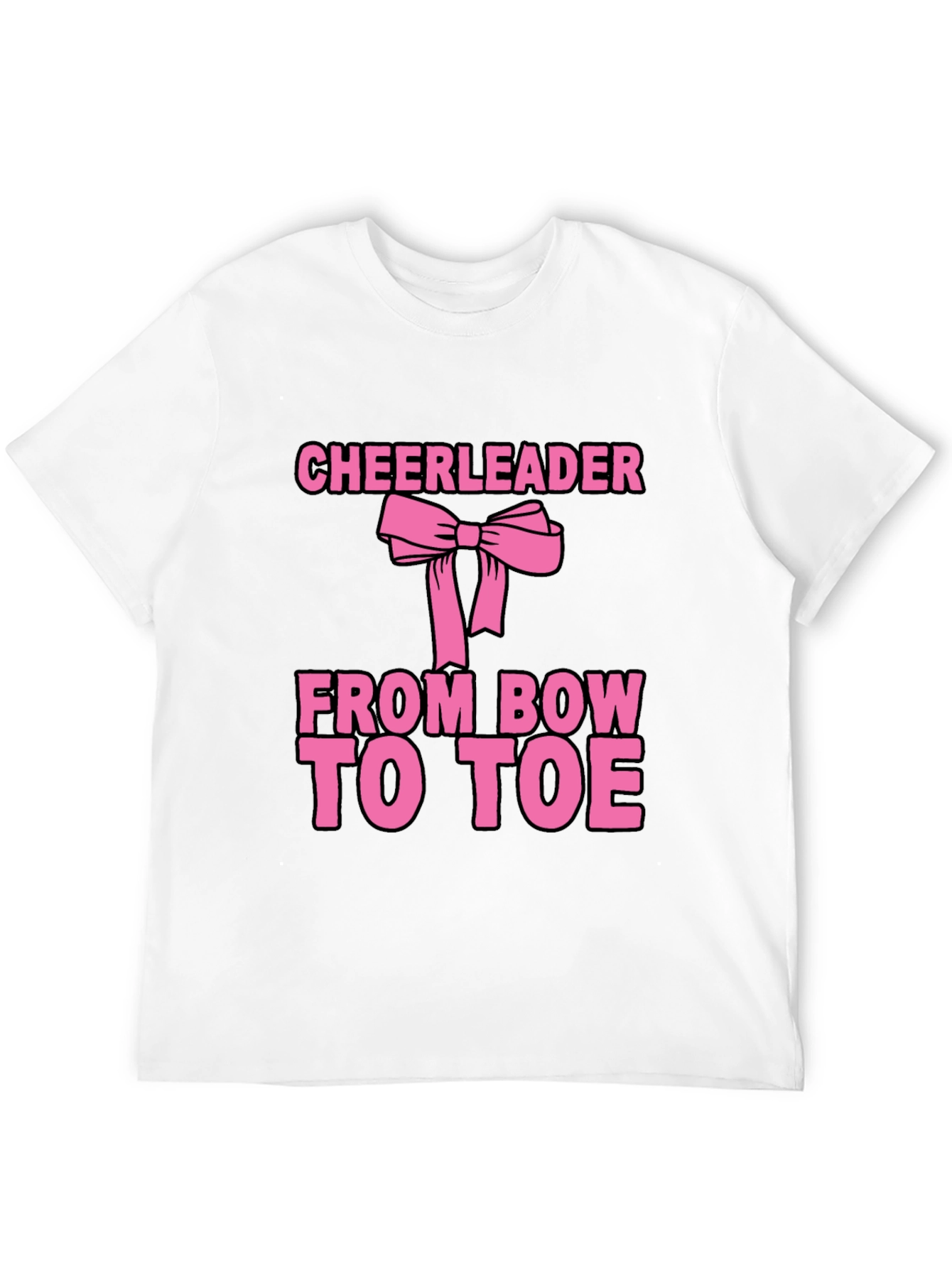 Cheerleader Bow to Toe Black T-Shirt