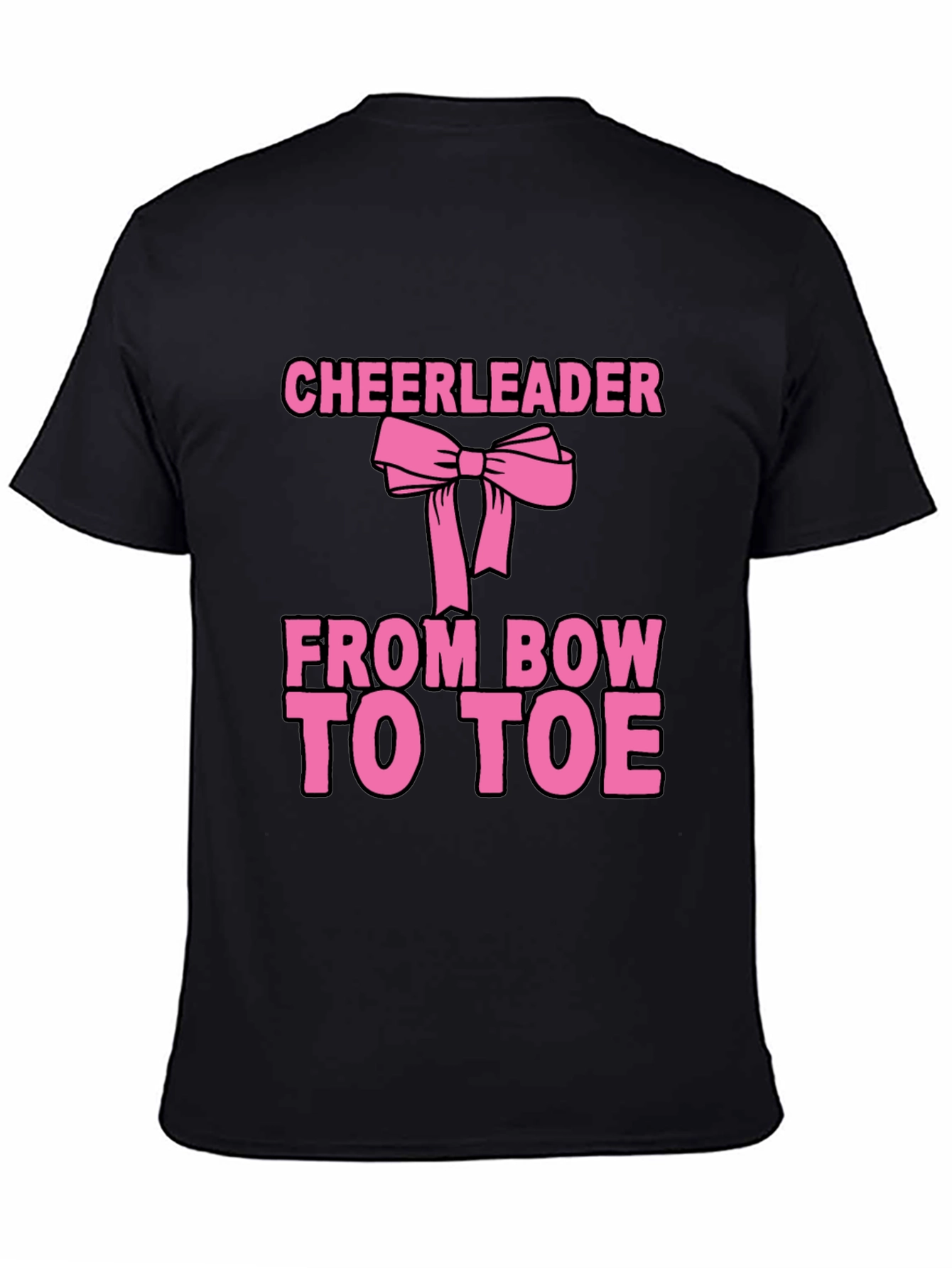 Cheerleader Bow to Toe Black T-Shirt