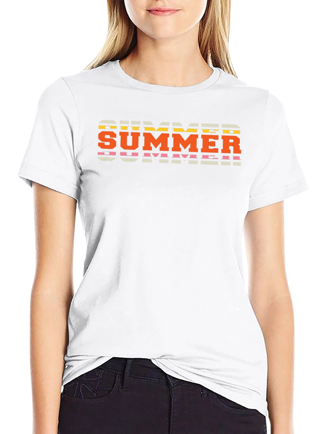 Retro Summer Graphic Tee - Bold Black Shirt