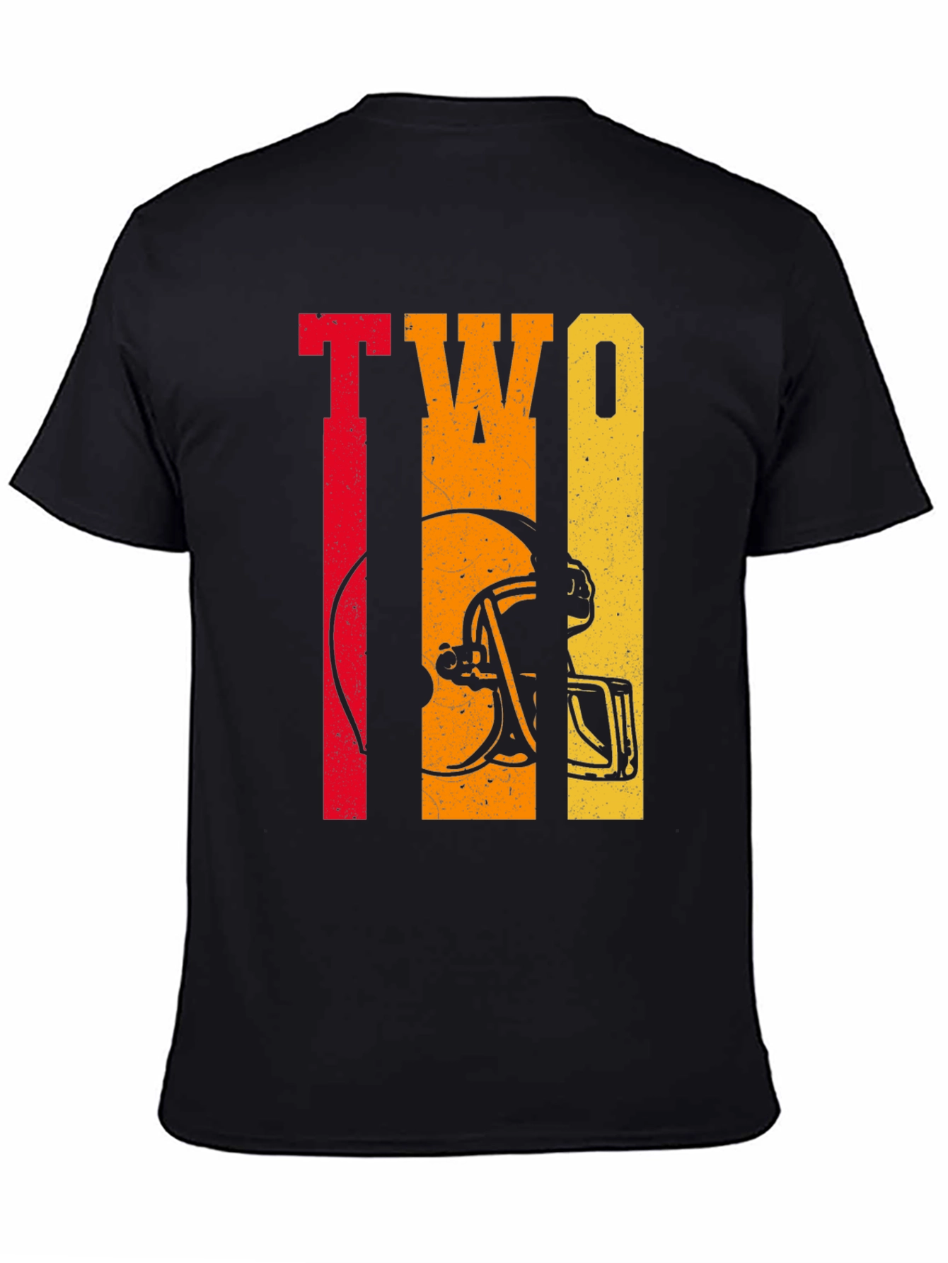 Retro TWO Football Helmet Graphic Tee