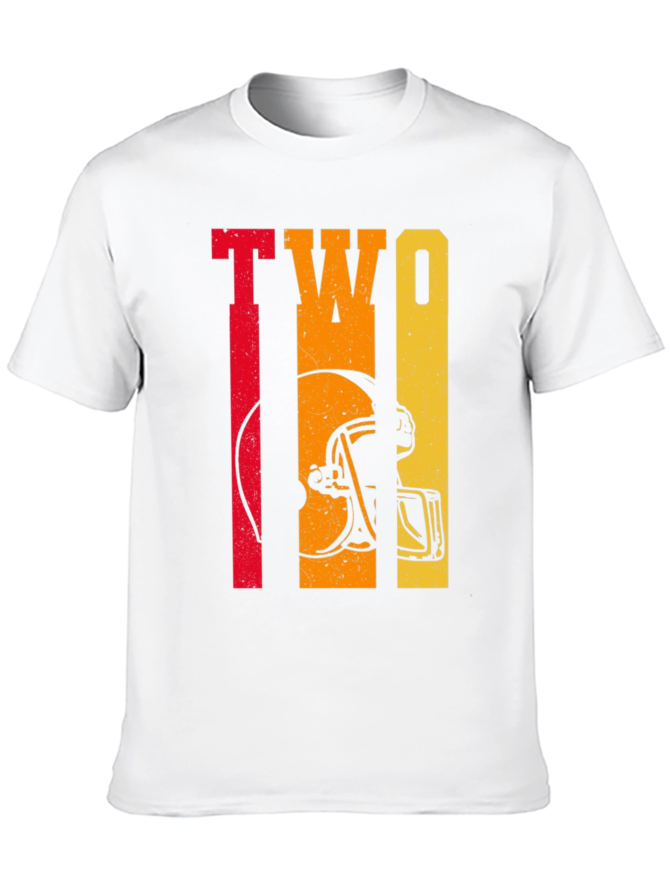 Retro TWO Football Helmet Graphic Tee