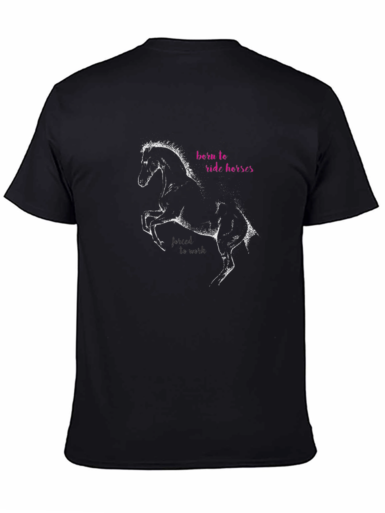 Born to Ride Horses Black Graphic Tee