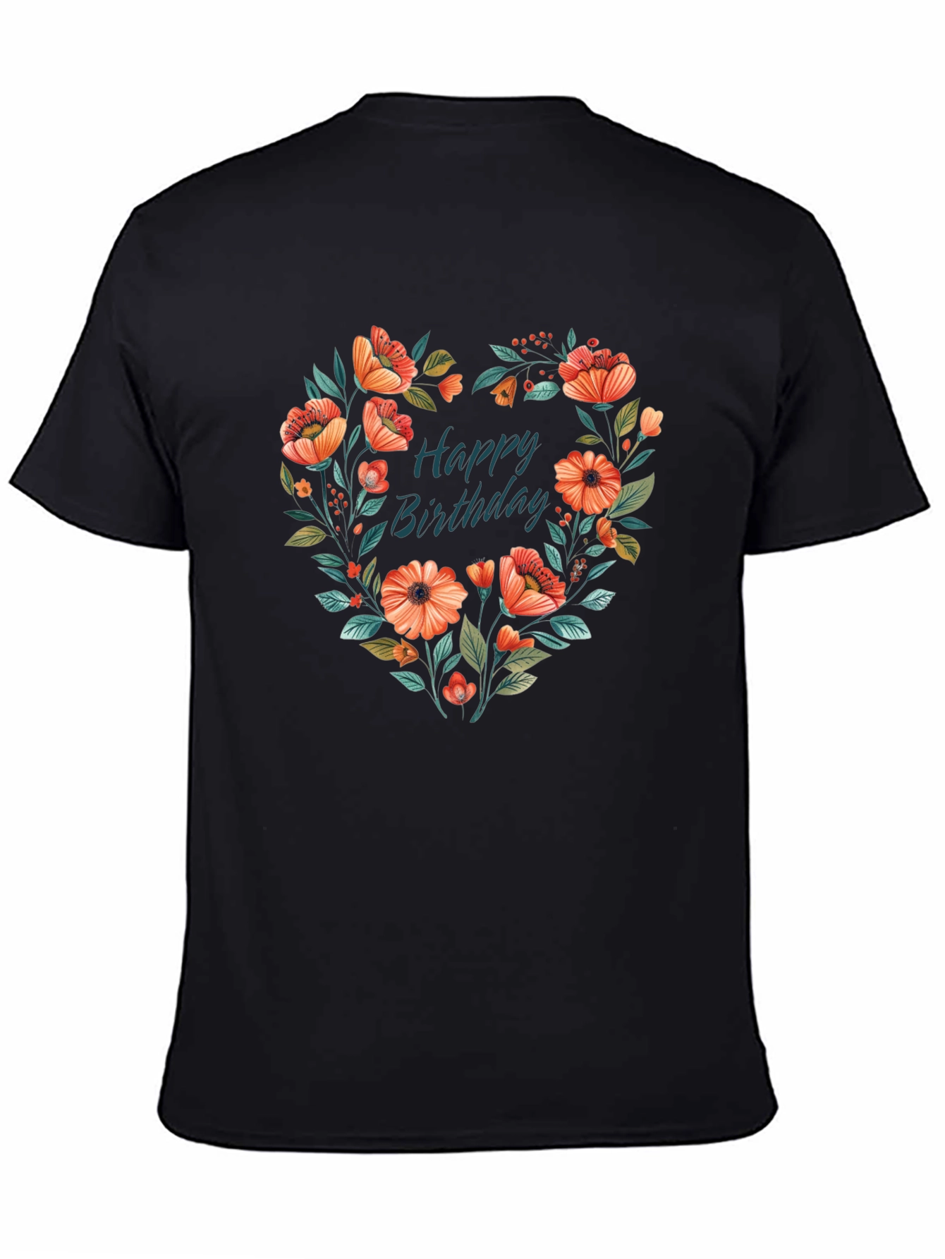 Floral Heart Birthday T-Shirt - Unique Graphic Tee