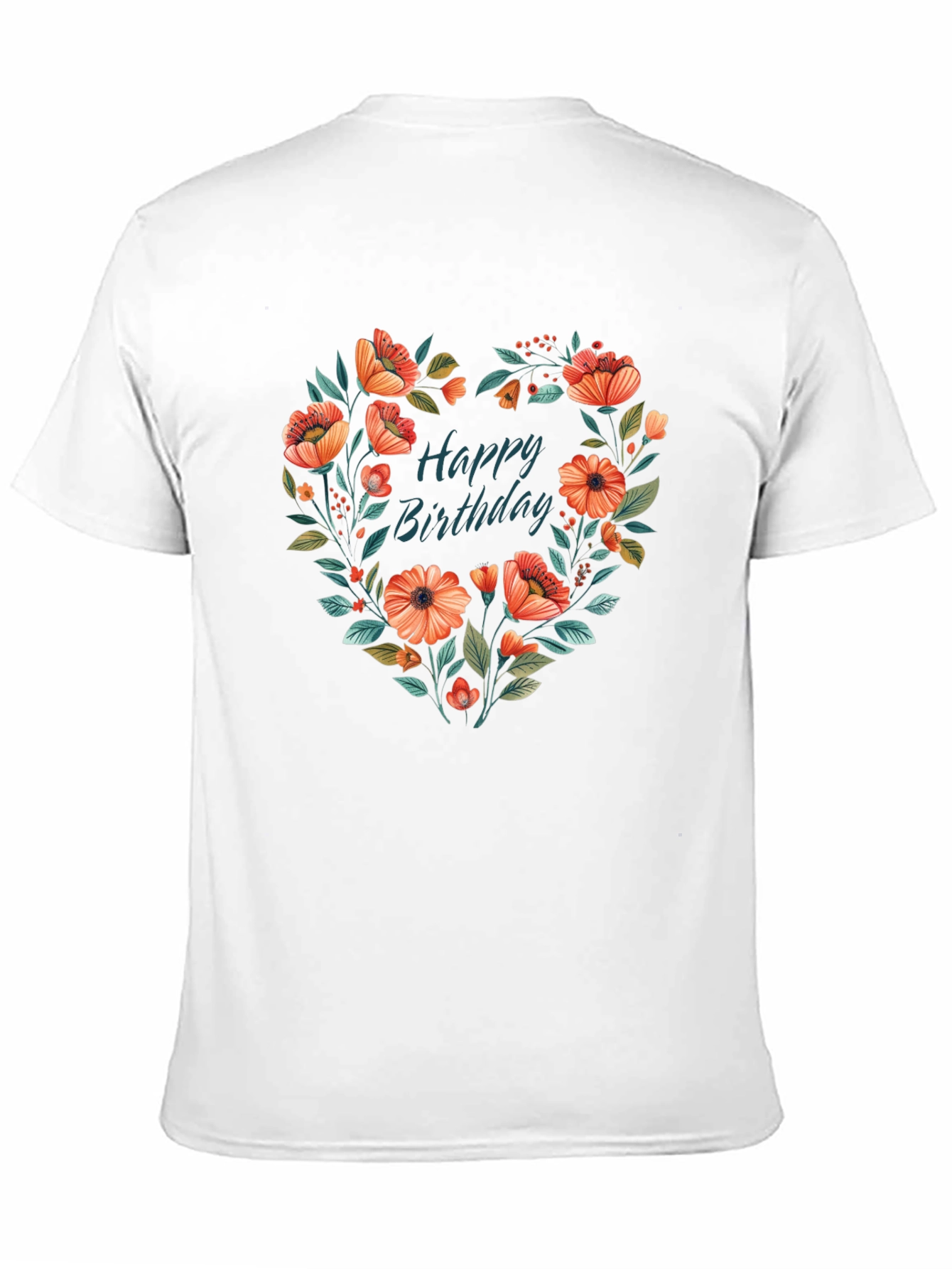 Floral Heart Birthday T-Shirt - Unique Graphic Tee