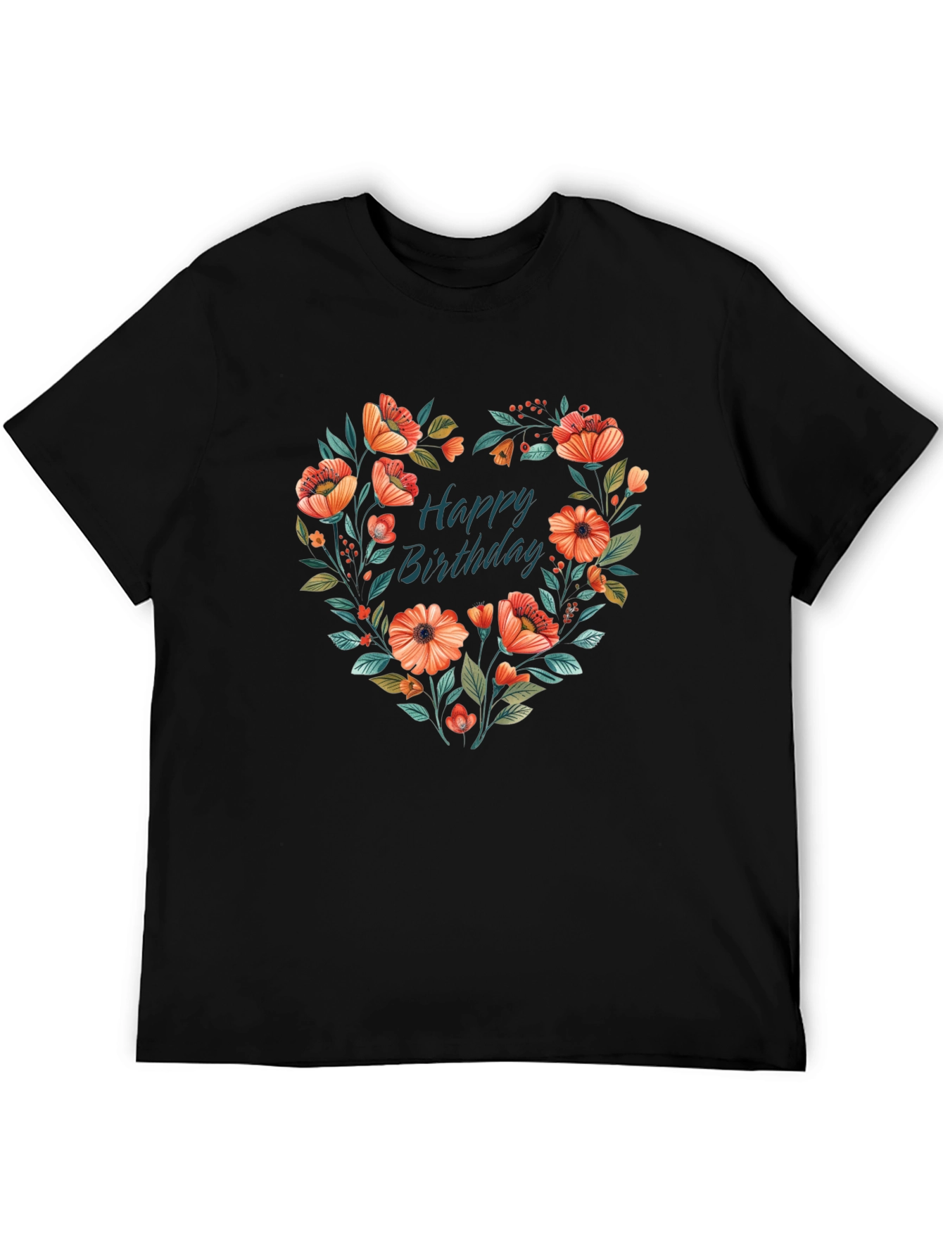 Floral Heart Birthday T-Shirt - Unique Graphic Tee