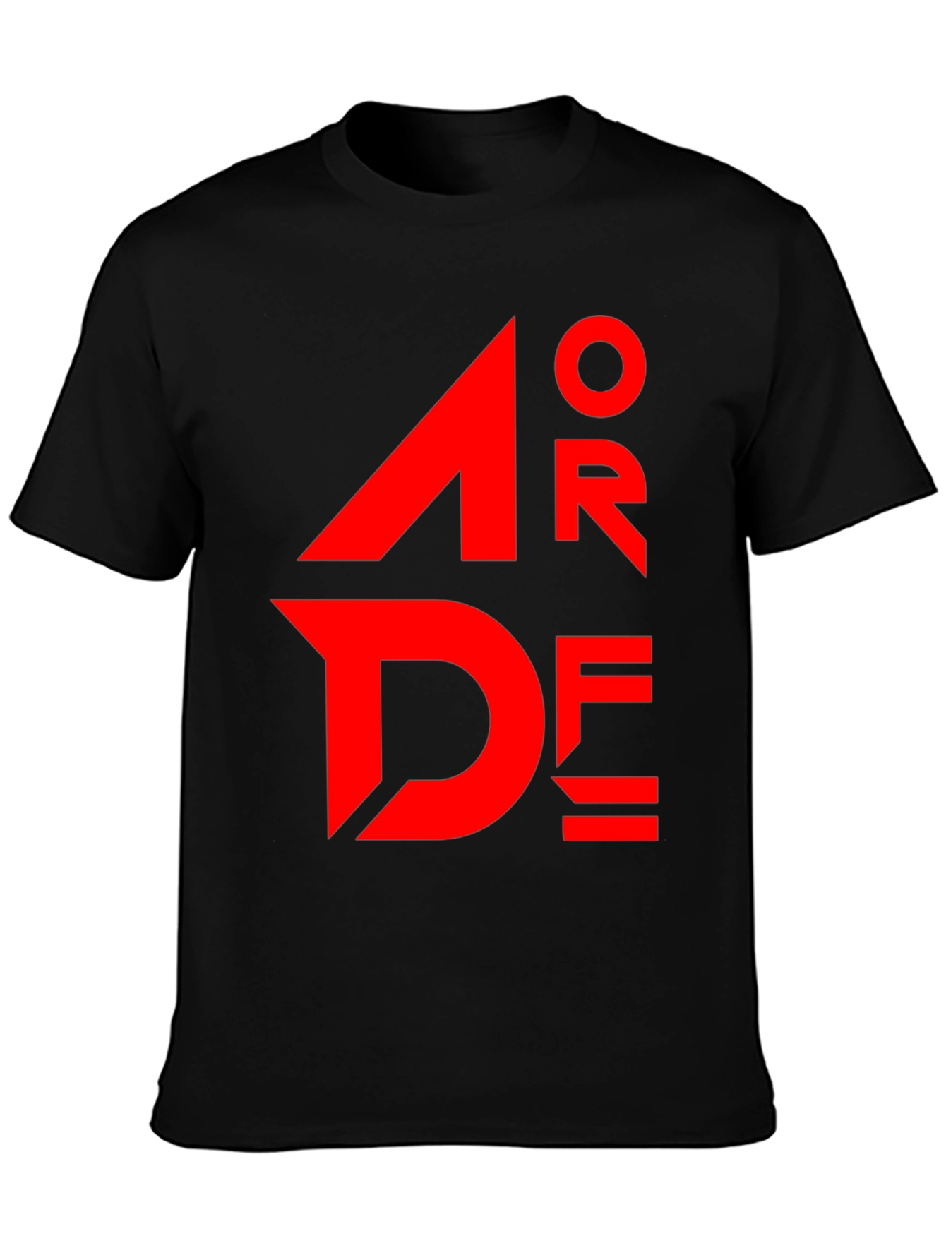 Modern Graphic T-Shirt - Bold Red Text Design