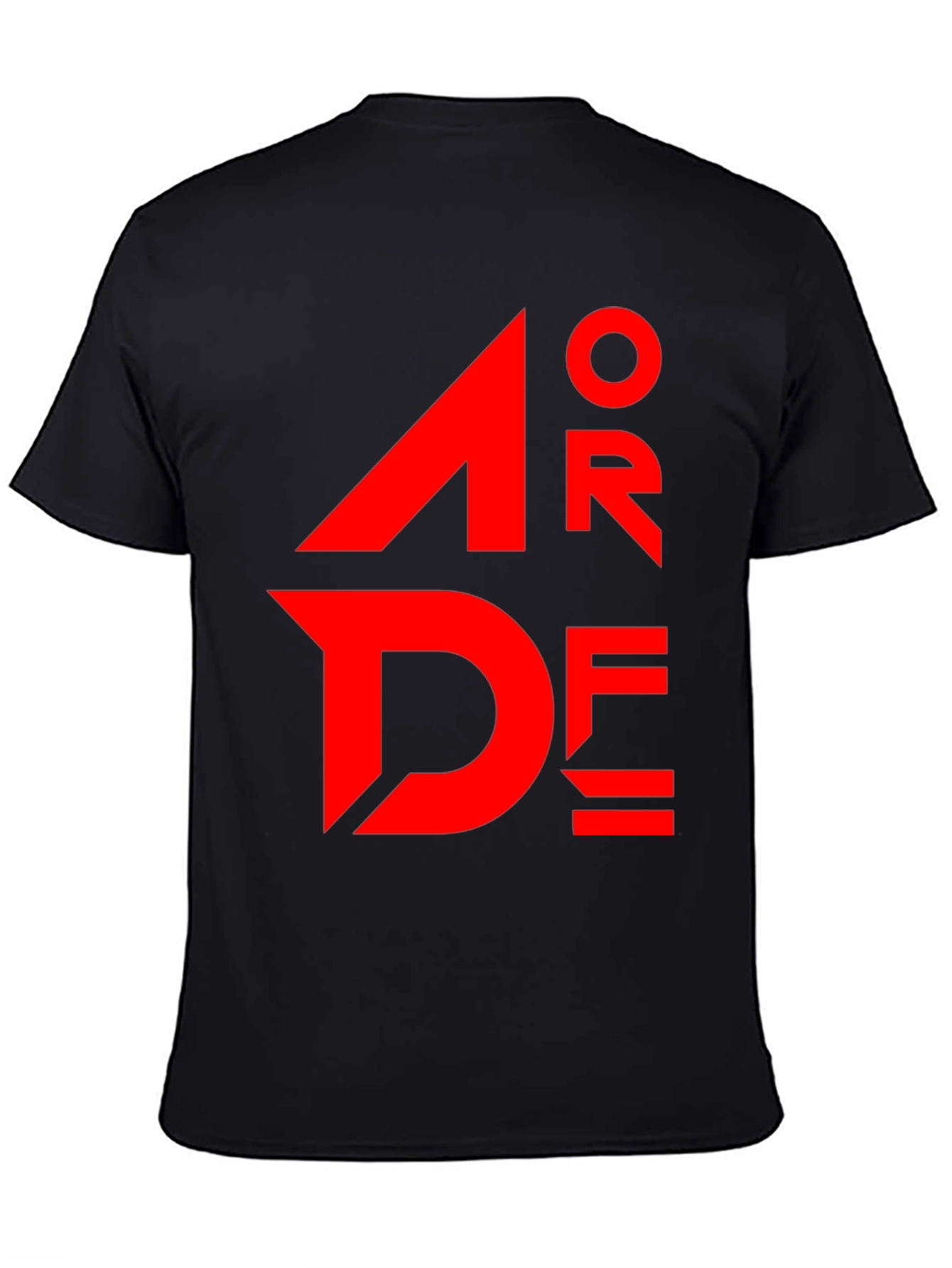 Modern Graphic T-Shirt - Bold Red Text Design