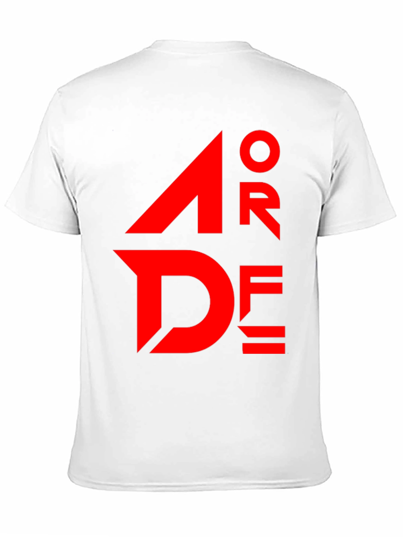 Modern Graphic T-Shirt - Bold Red Text Design