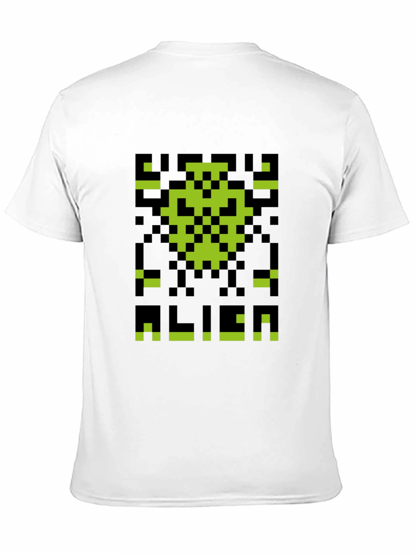 Retro Pixel Alien Graphic T-Shirt - Black