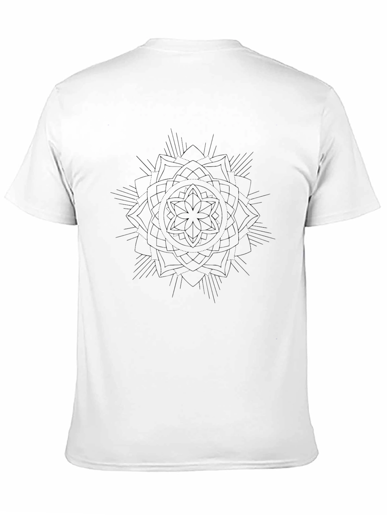 Mens Black Mandala Graphic Tee