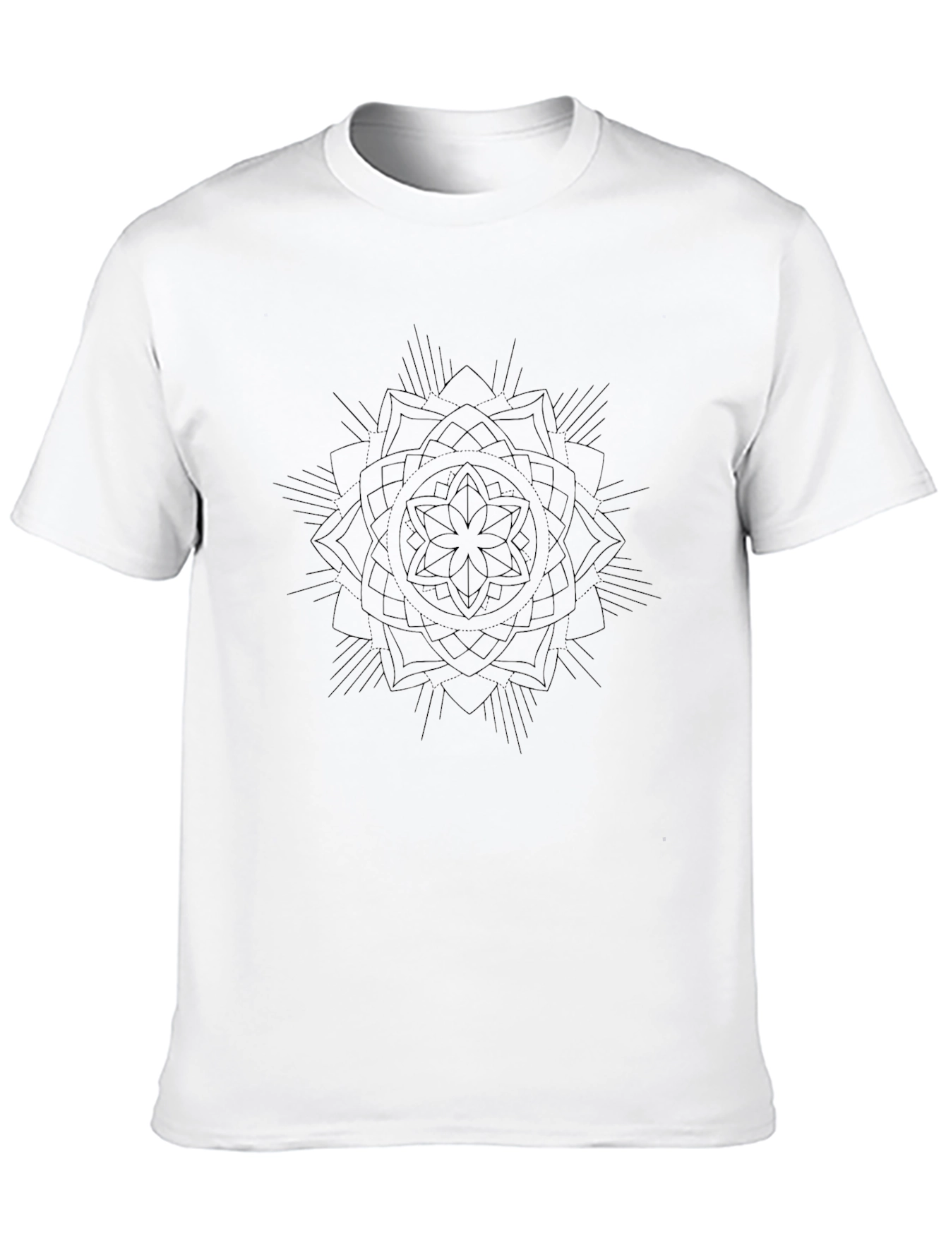 Mens Black Mandala Graphic Tee