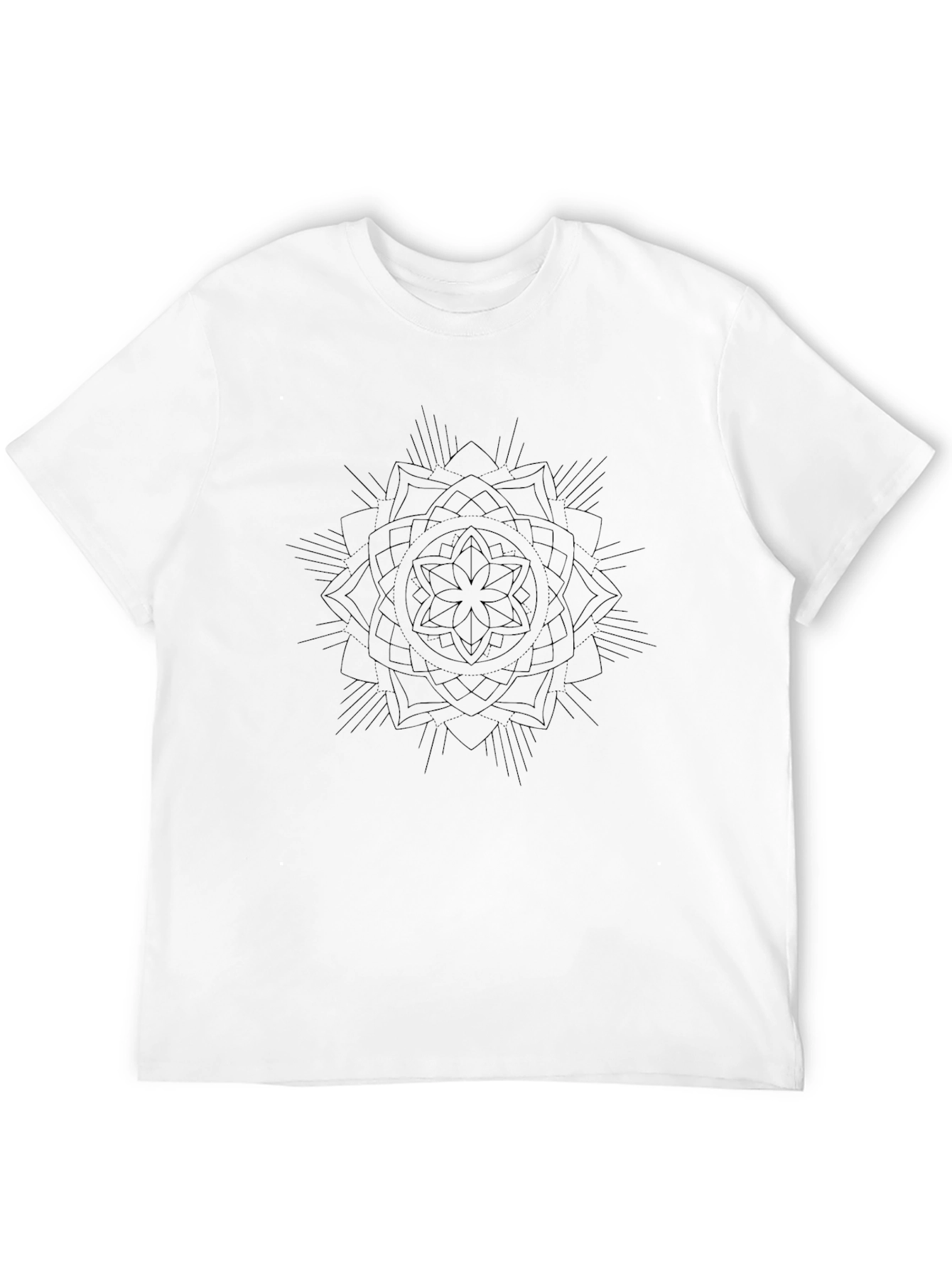Mens Black Mandala Graphic Tee