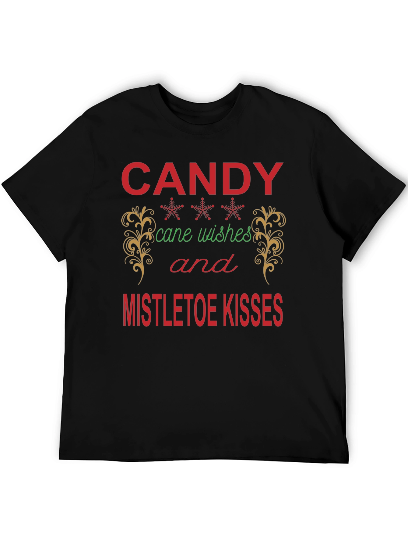 Festive Candy Cane Wishes T-Shirt