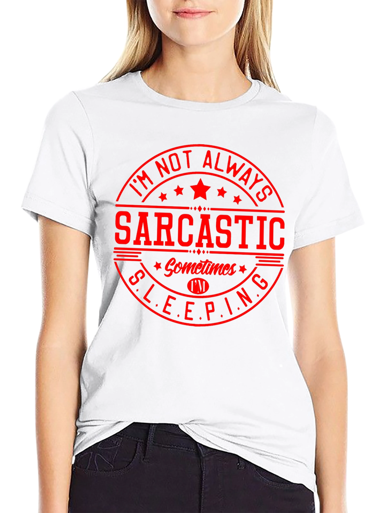 Sarcastic Sleeping Graphic T-Shirt