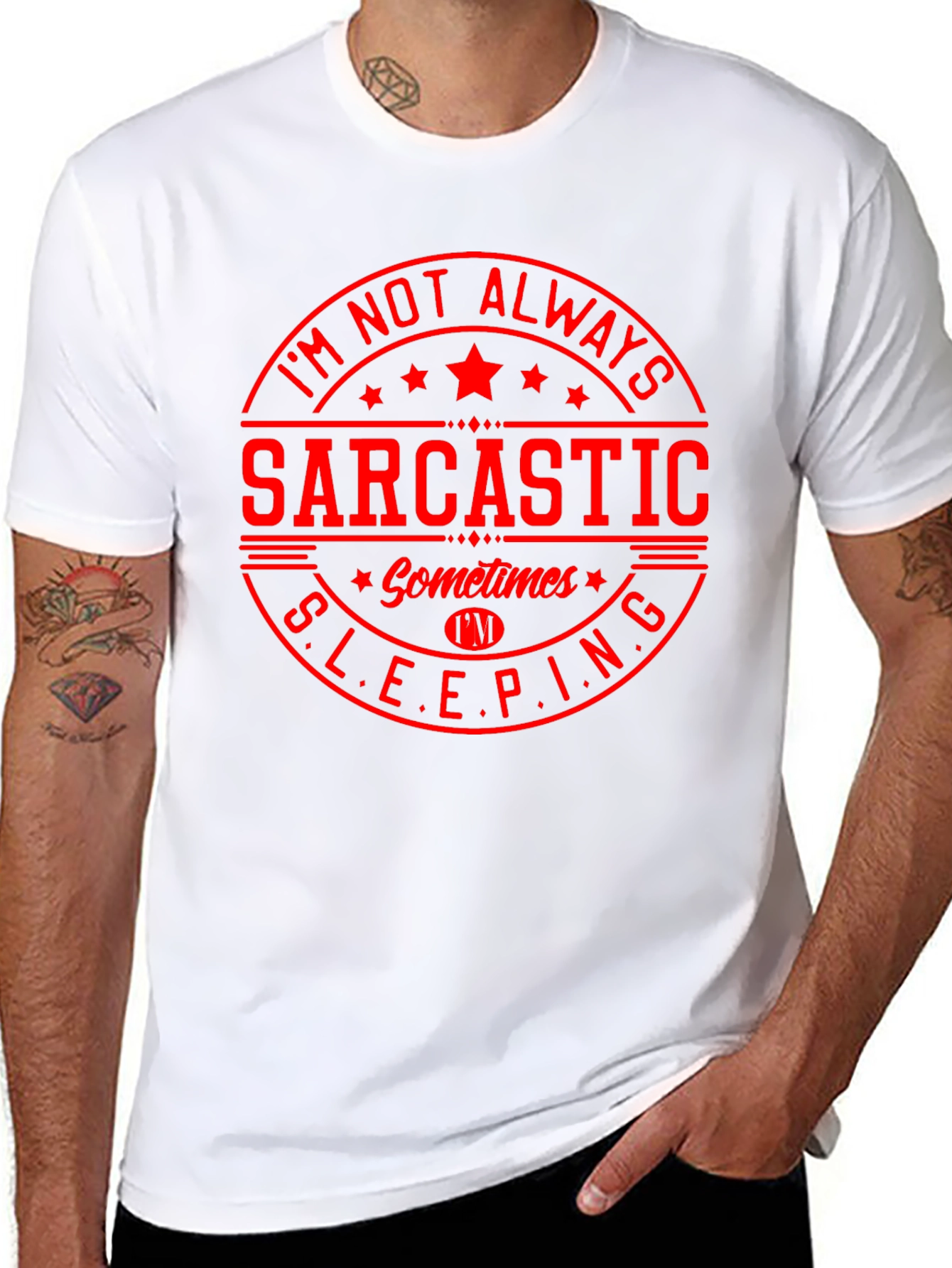 Sarcastic Sleeping Graphic T-Shirt