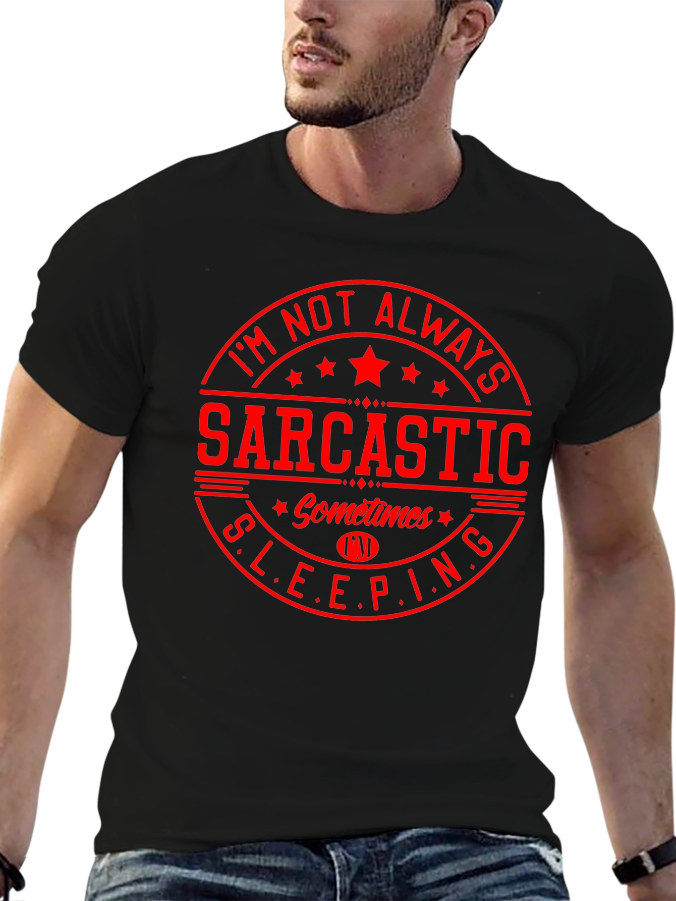 Sarcastic Sleeping Graphic T-Shirt