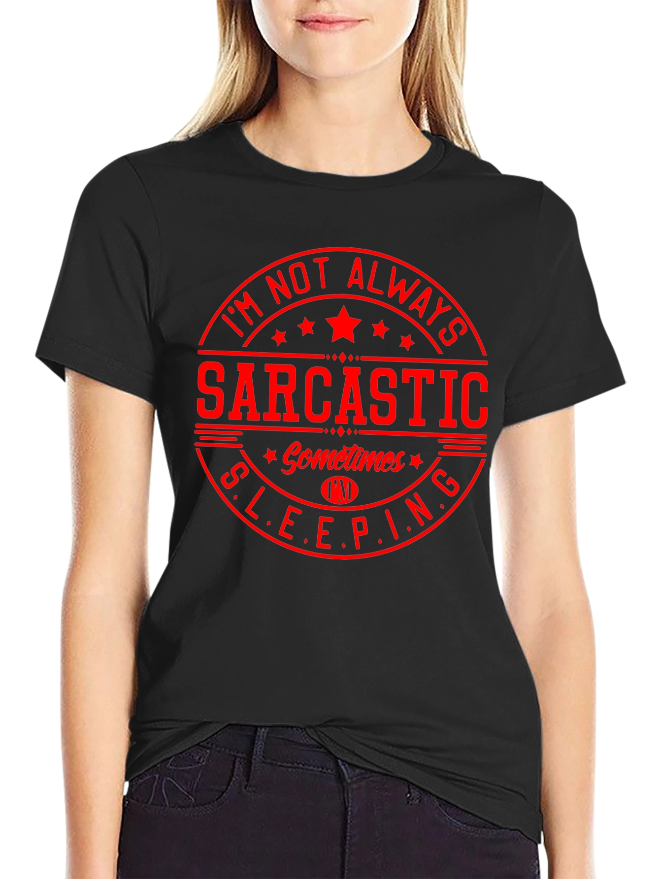 Sarcastic Sleeping Graphic T-Shirt