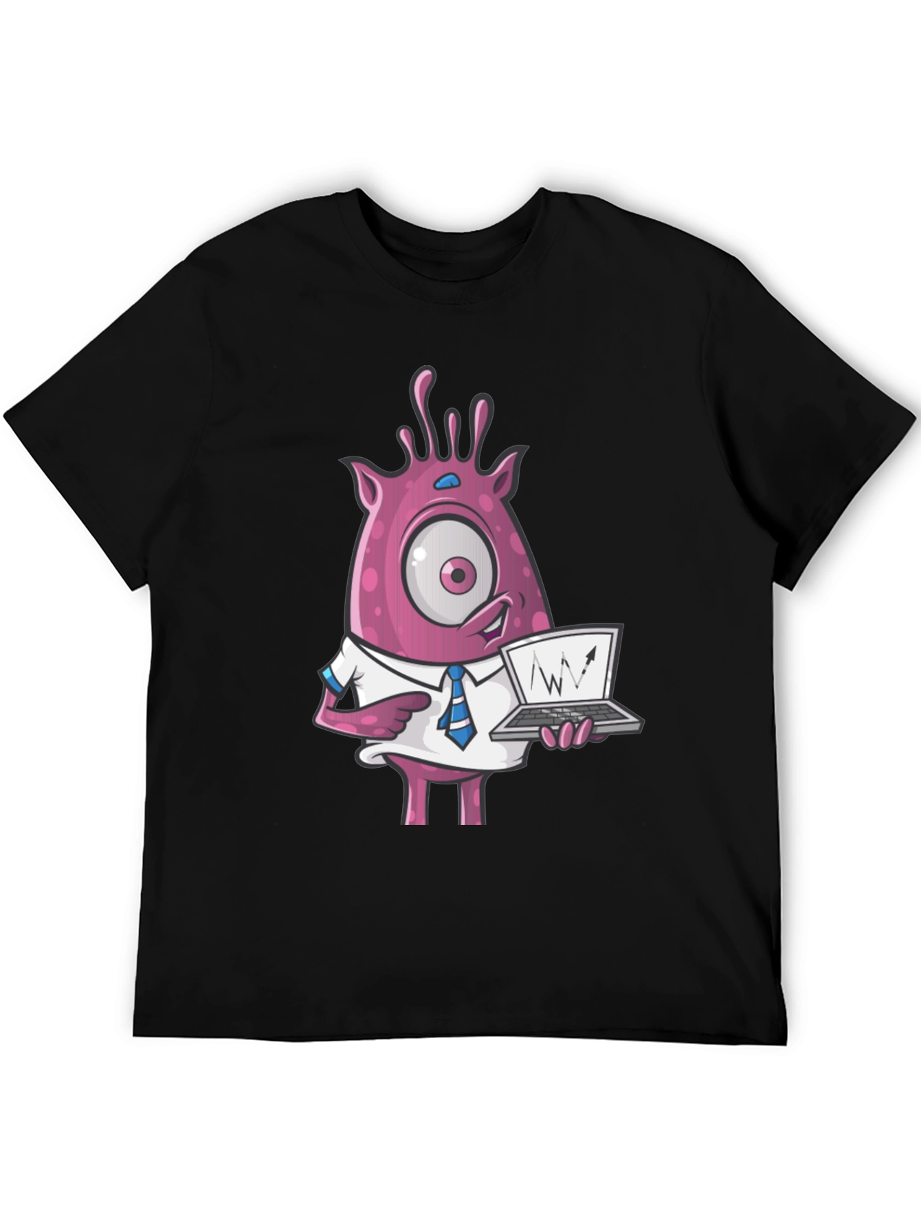 Funny Monster Trader T-Shirt - One-Eyed Stock Chart