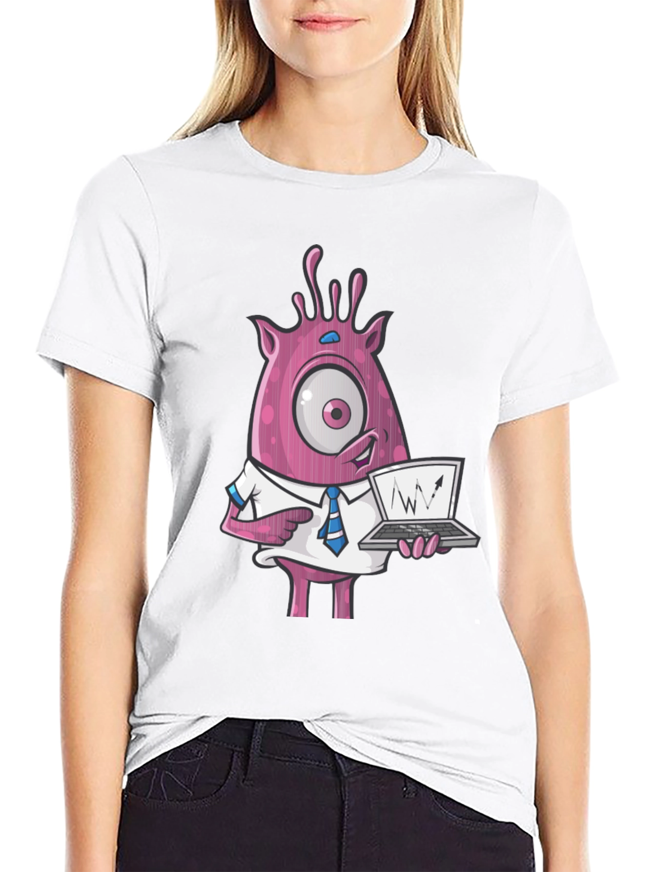 Funny Monster Trader T-Shirt - One-Eyed Stock Chart