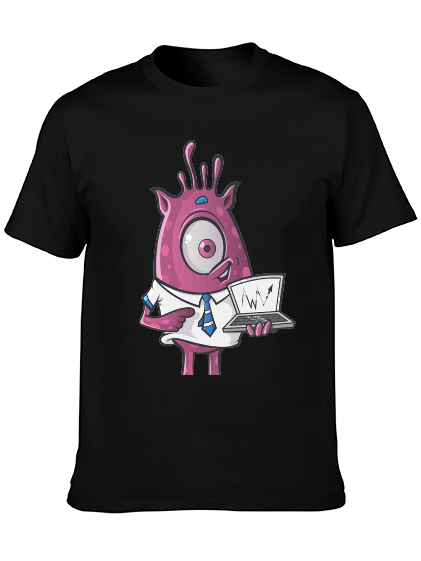 Funny Monster Trader T-Shirt - One-Eyed Stock Chart