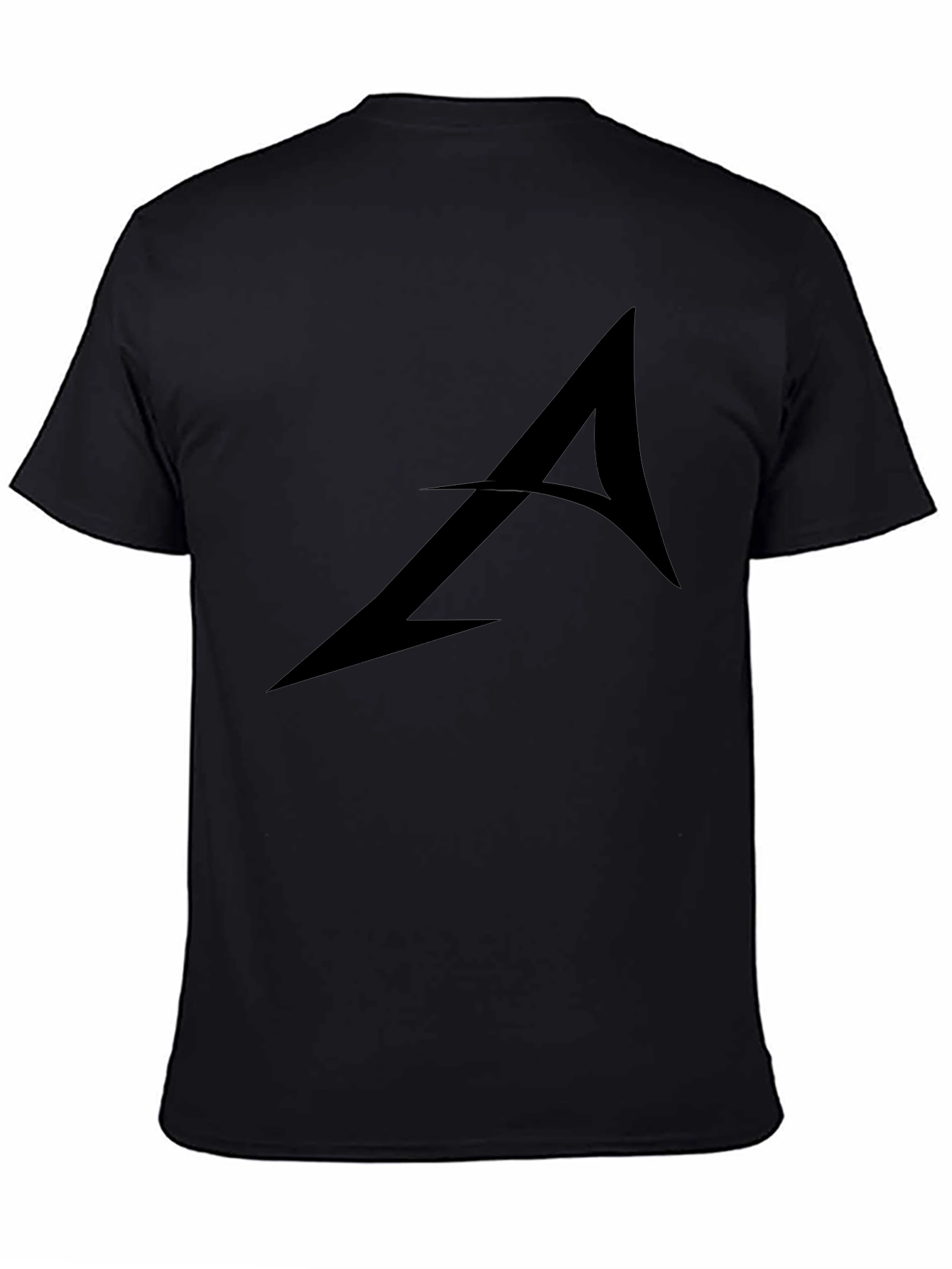 Stylish Black Graphic Tee - Arrow Design