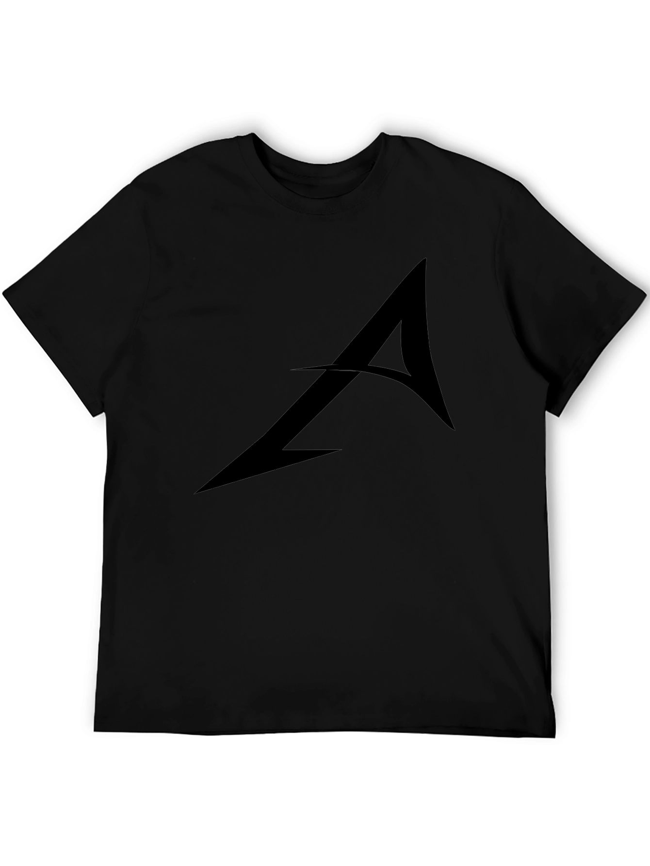 Stylish Black Graphic Tee - Arrow Design