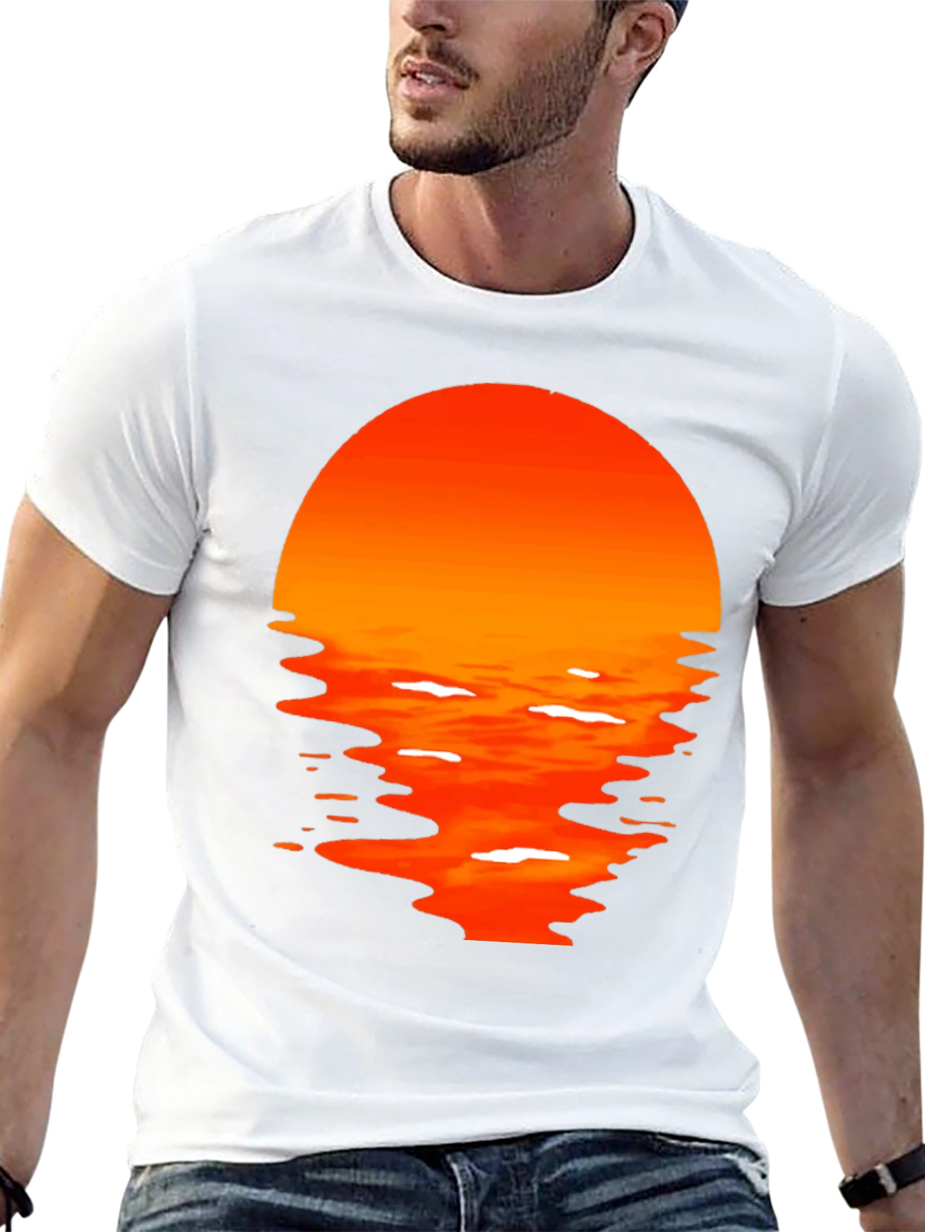 Sunset Graphic Tee - Mens Black T-Shirt