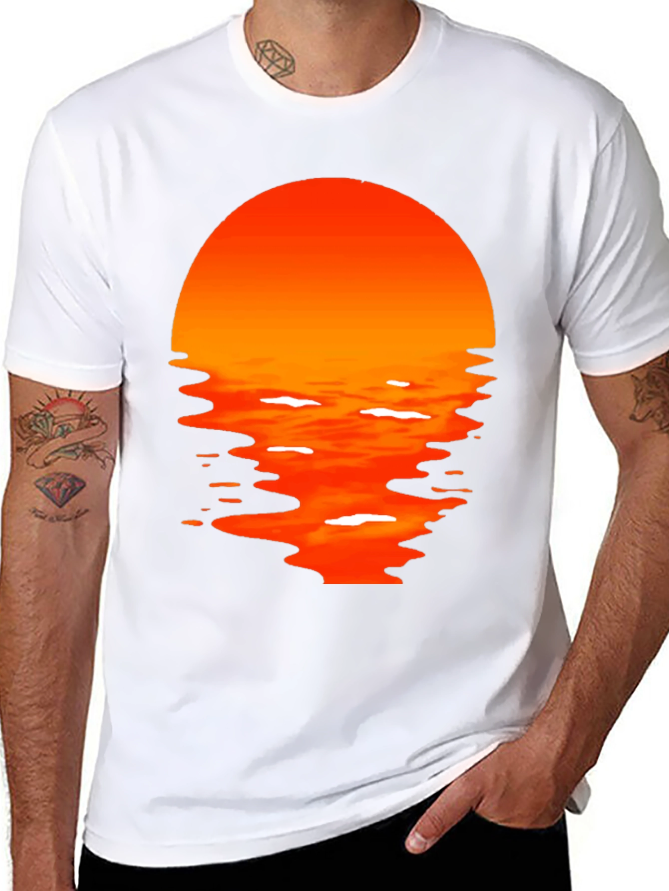 Sunset Graphic Tee - Mens Black T-Shirt