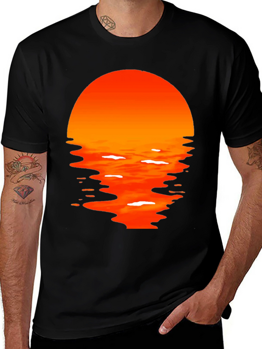 Sunset Graphic Tee - Mens Black T-Shirt