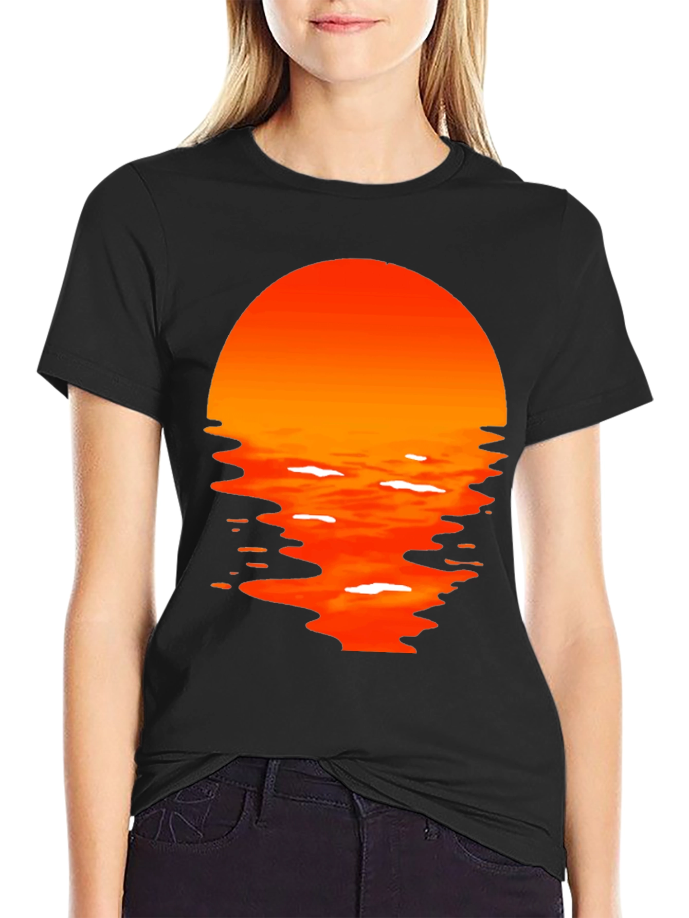 Sunset Graphic Tee - Mens Black T-Shirt