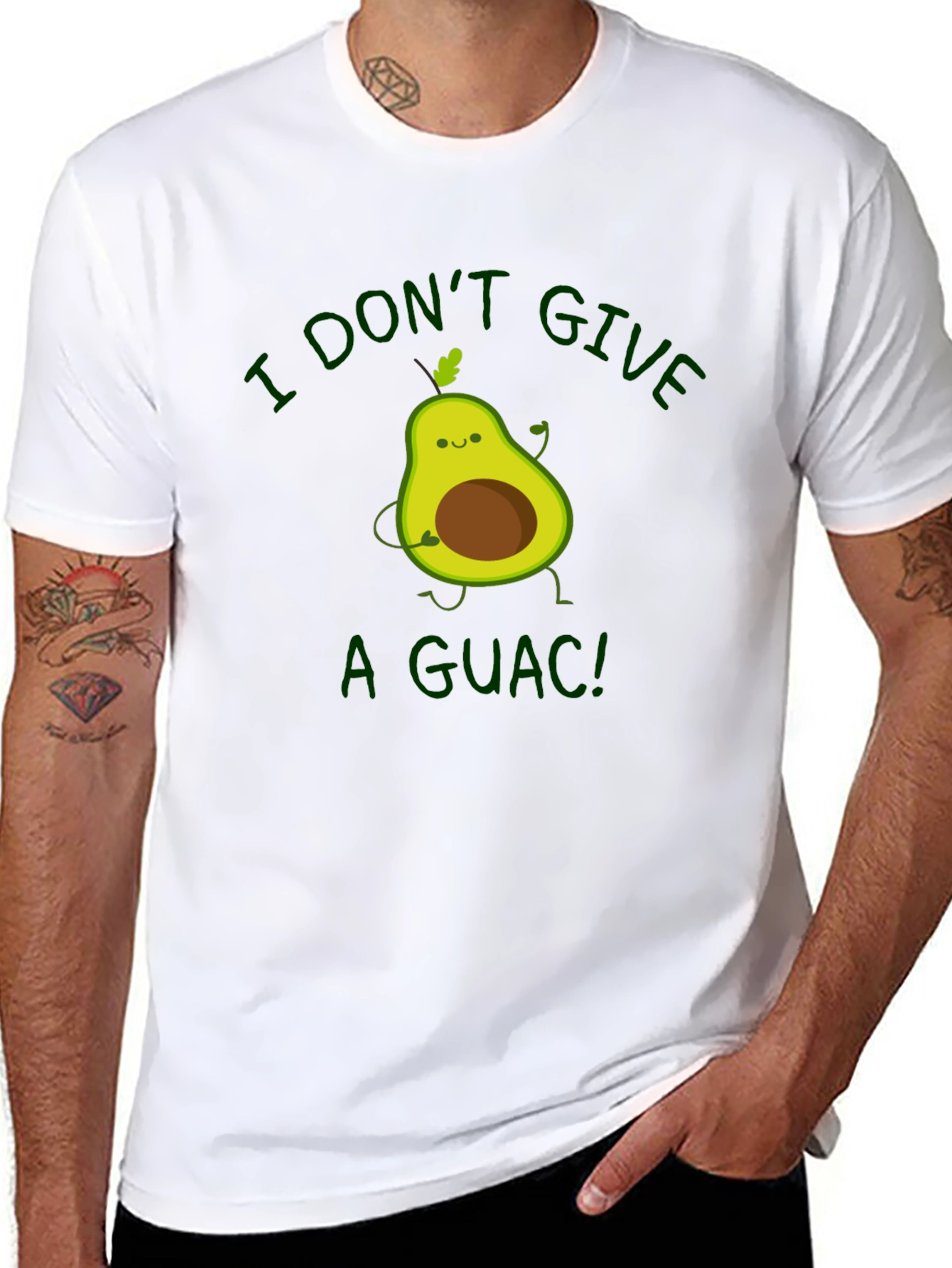 I Dont Give a Guac! Avocado Graphic T-Shirt