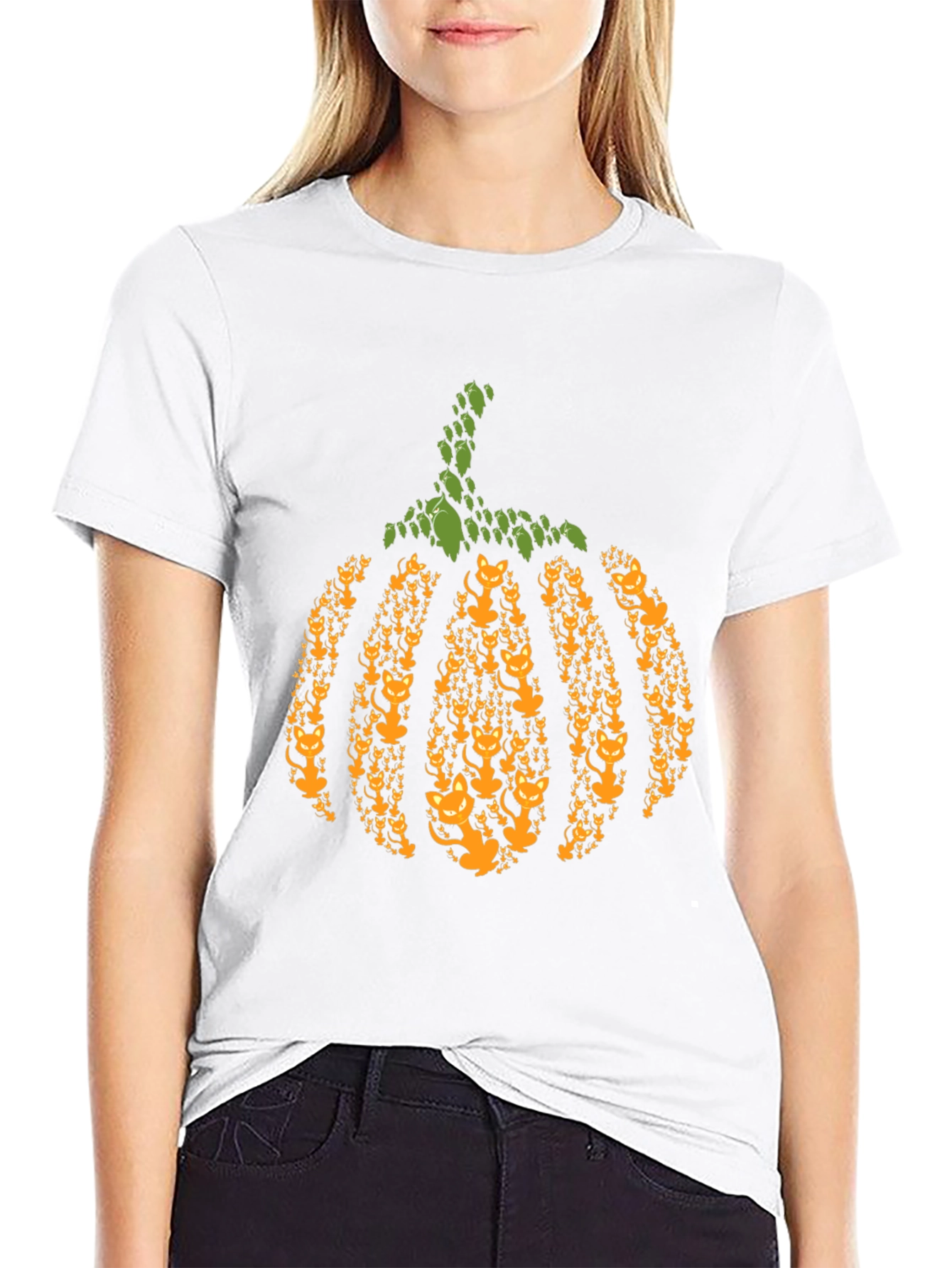 Cat Pumpkin Halloween T-Shirt
