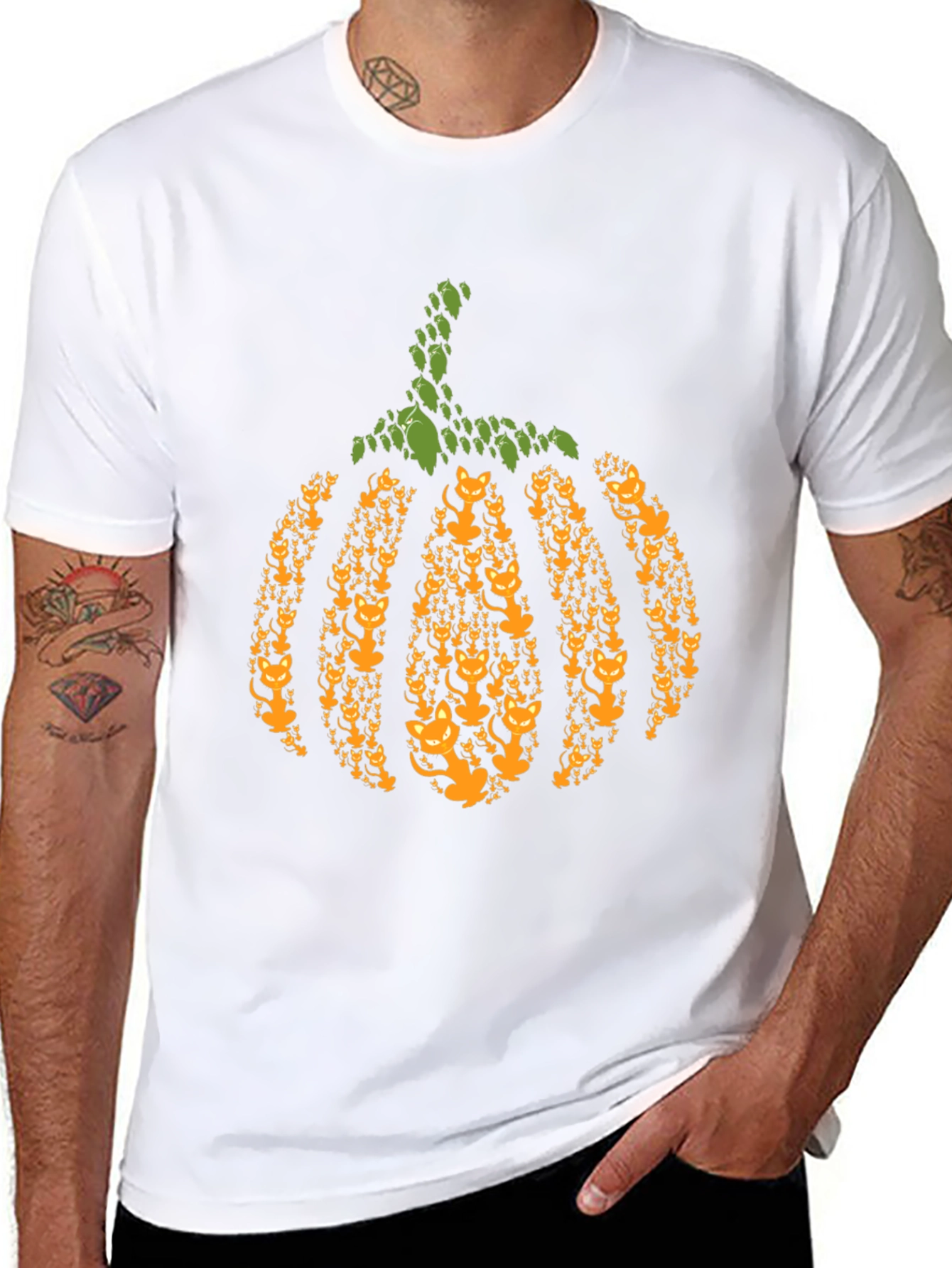 Cat Pumpkin Halloween T-Shirt