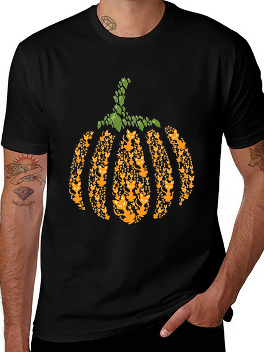 Cat Pumpkin Halloween T-Shirt