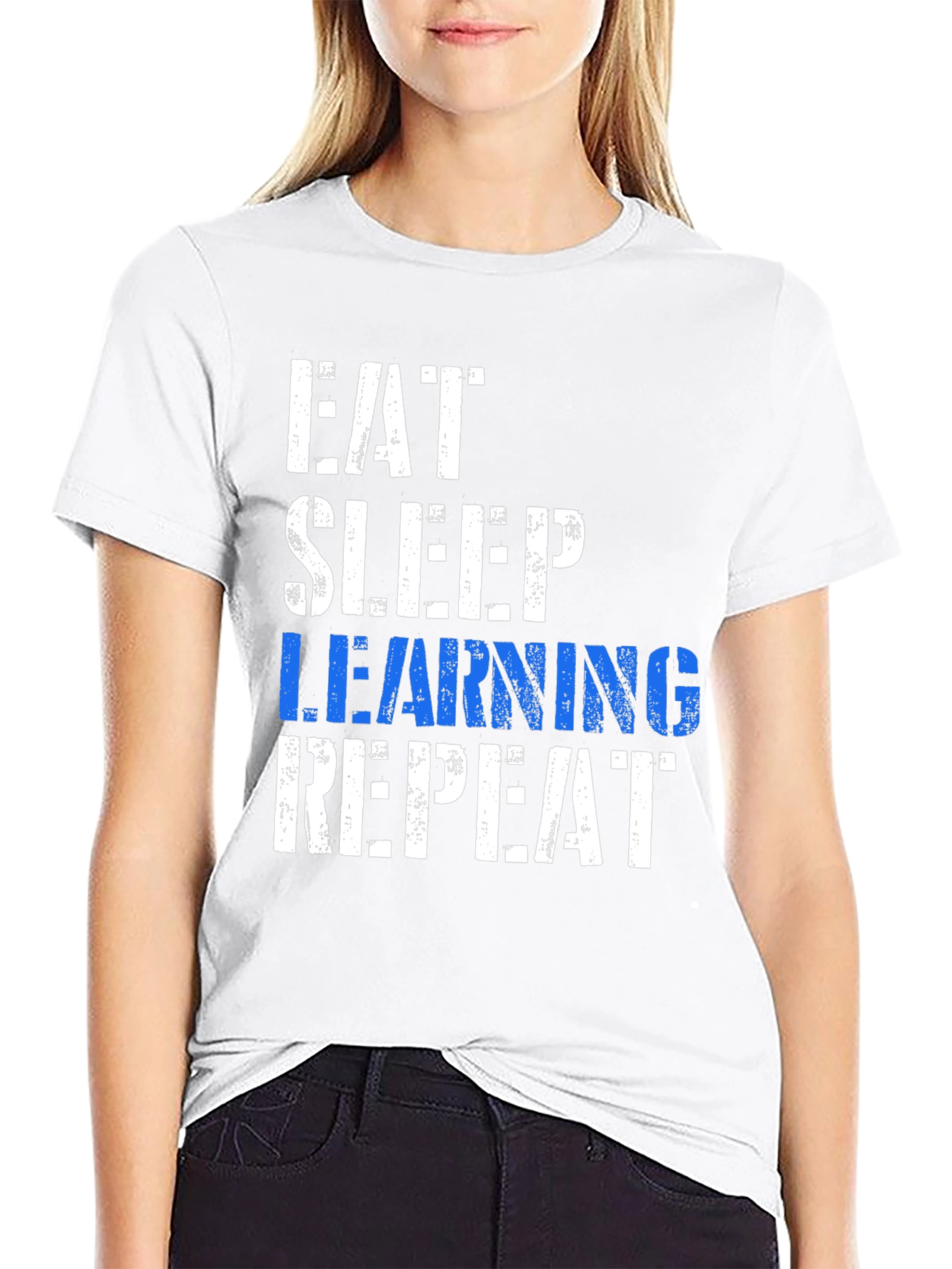 Eat Sleep Learning Repeat Black T-Shirt