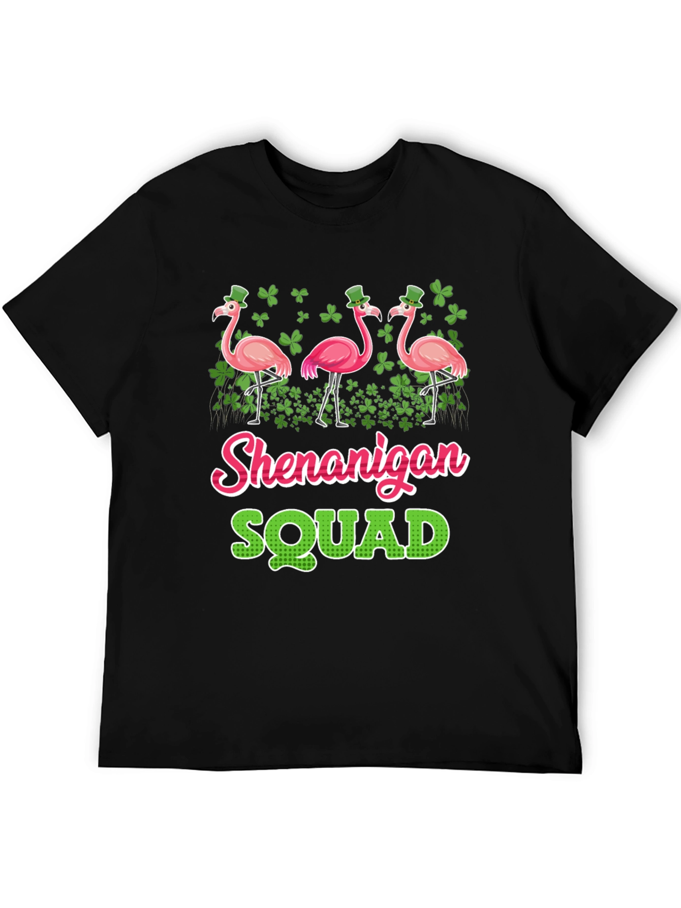 St. Patricks Day Shenanigan Squad Flamingo T-Shirt