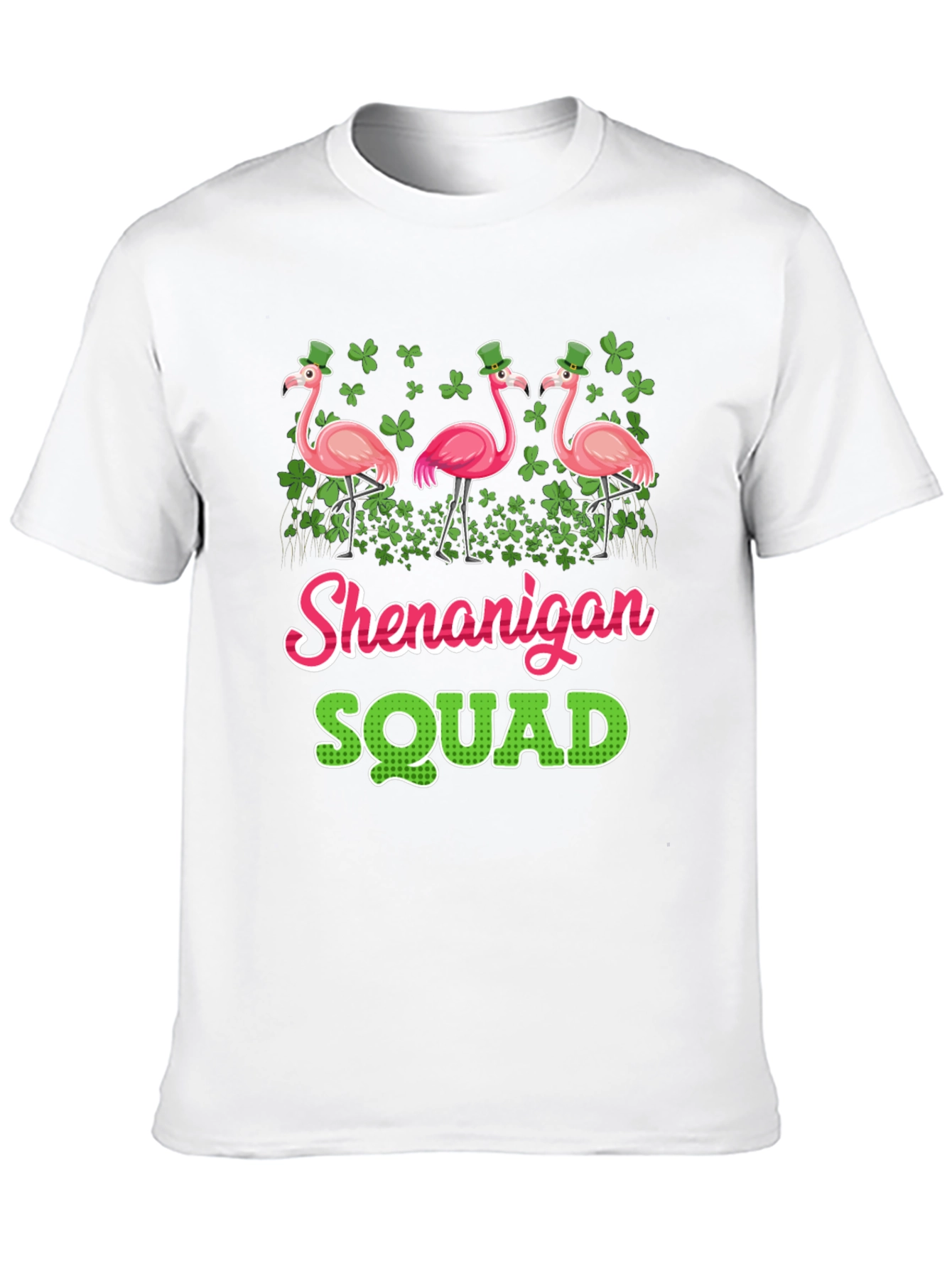 St. Patricks Day Shenanigan Squad Flamingo T-Shirt