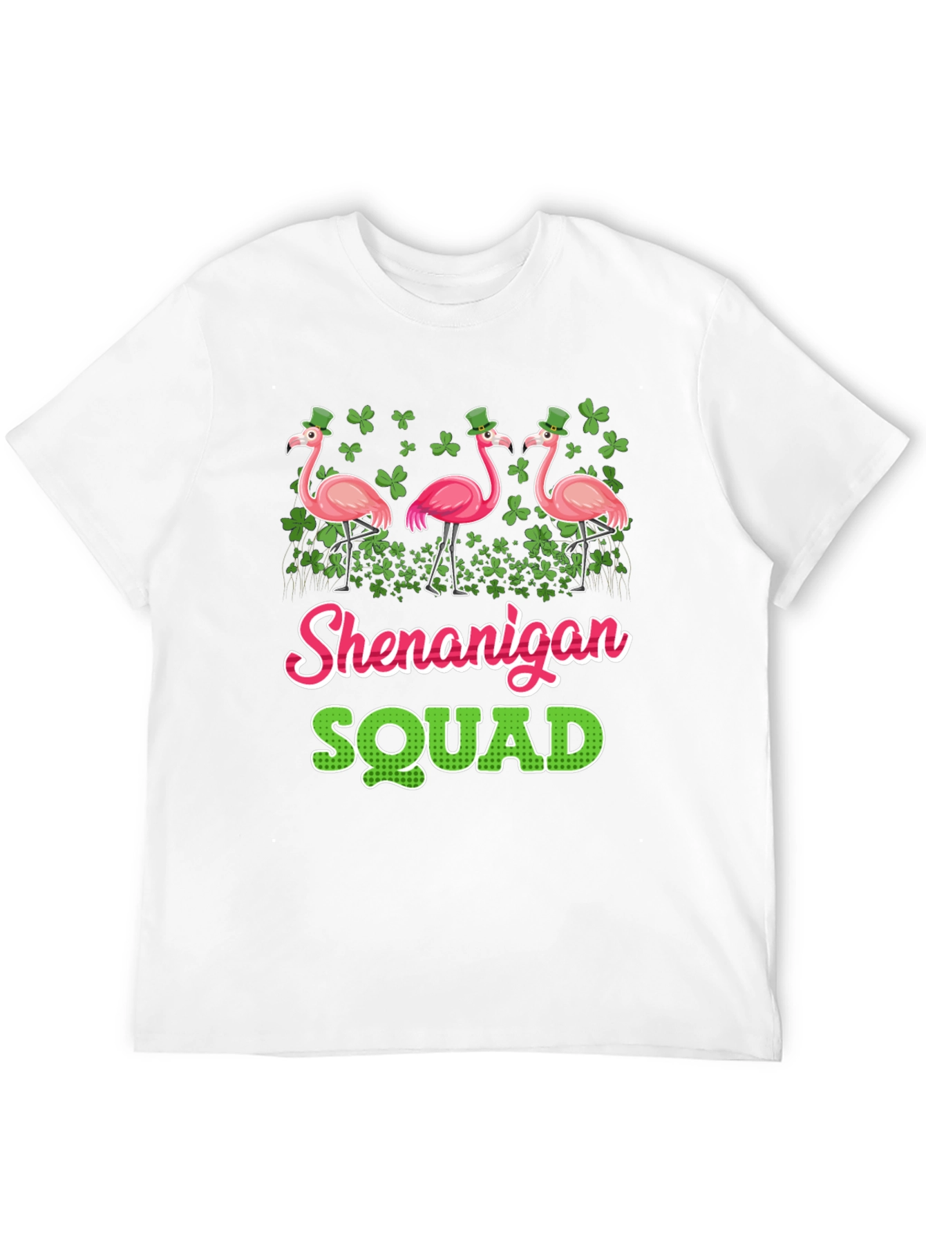 St. Patricks Day Shenanigan Squad Flamingo T-Shirt