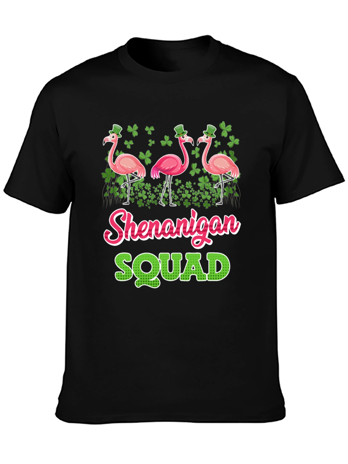 St. Patricks Day Shenanigan Squad Flamingo T-Shirt