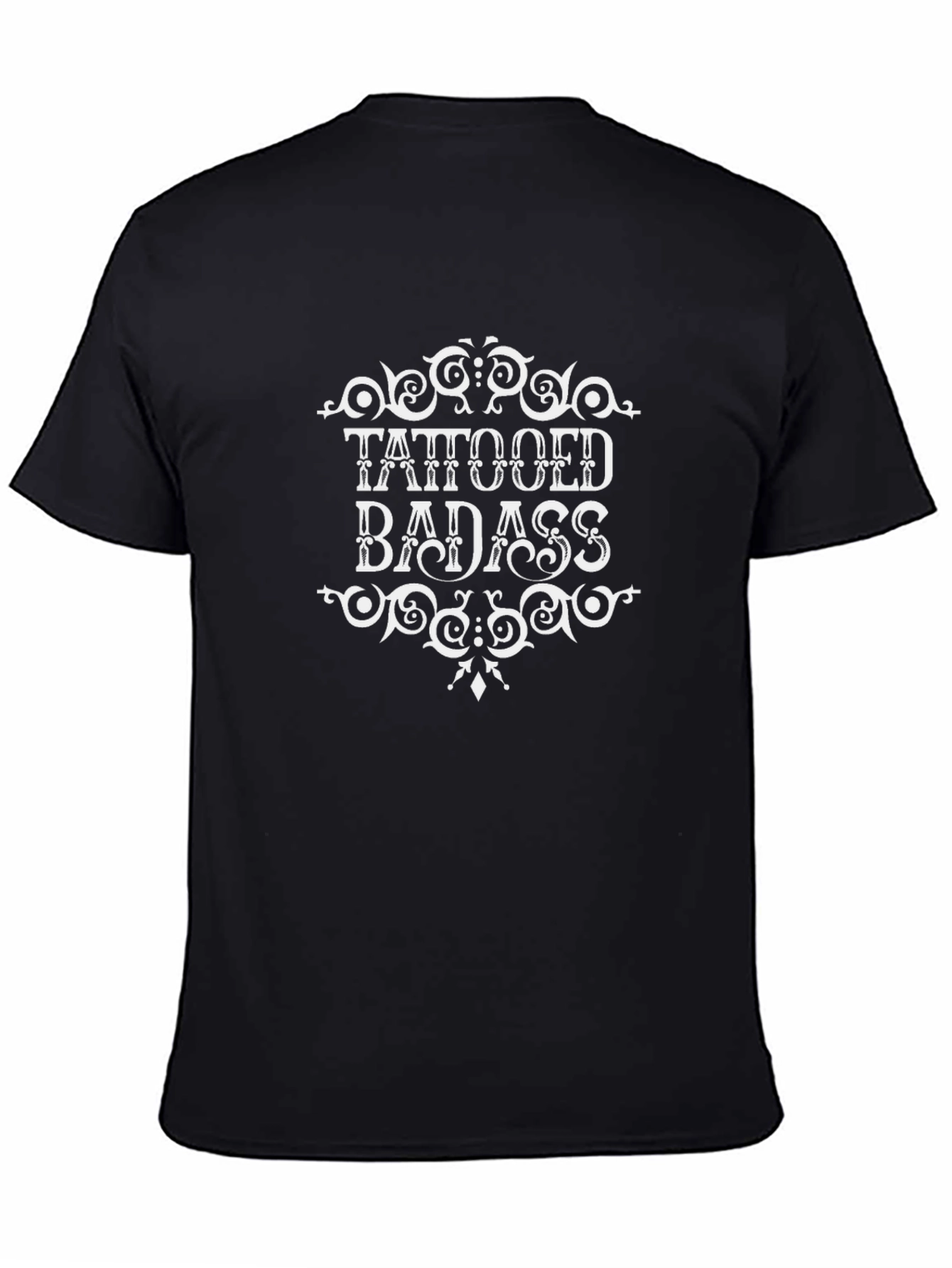 Tattooed Badass Graphic Tee - Mens Black T-Shirt