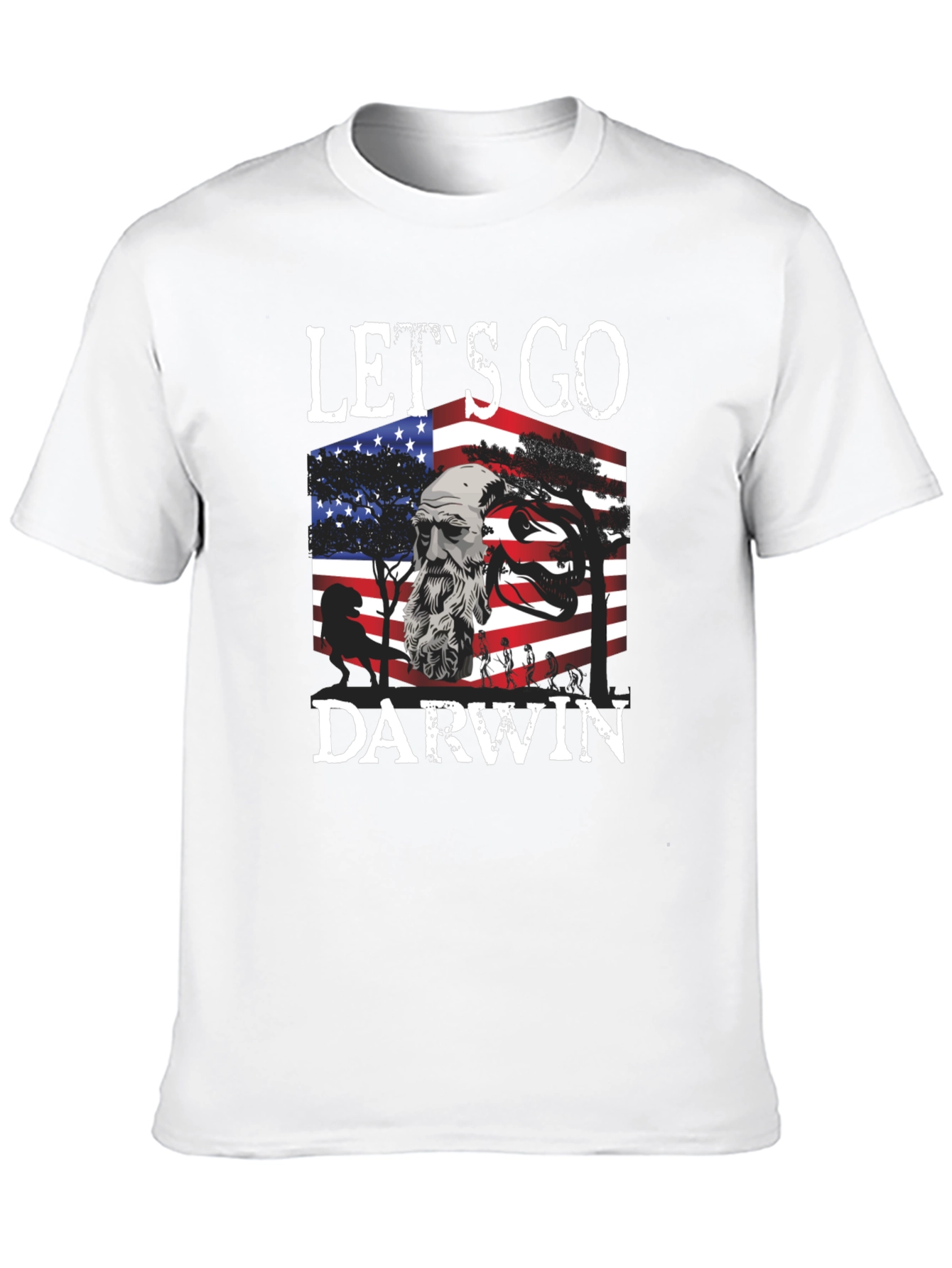 Lets Go Darwin T-Shirt Patriotic Funny Evolution Tee