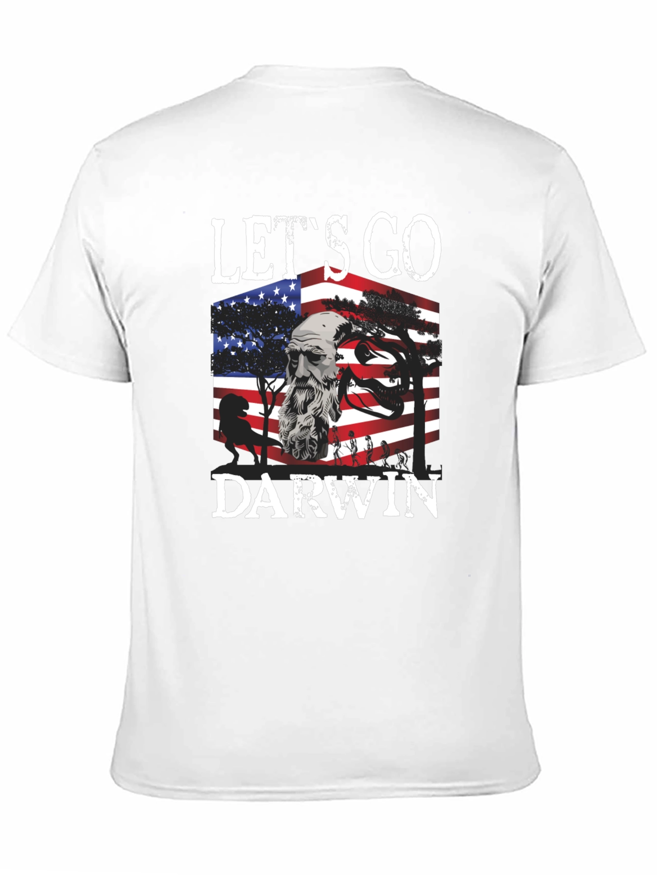 Lets Go Darwin T-Shirt Patriotic Funny Evolution Tee