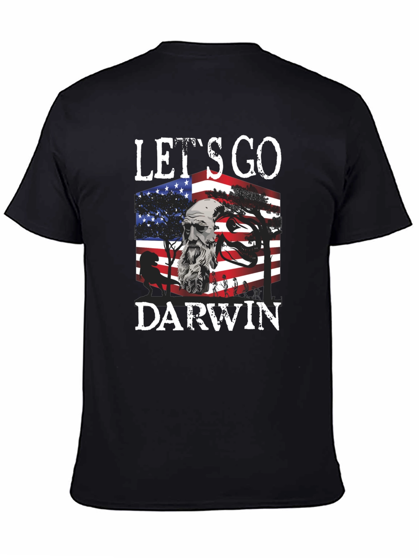 Lets Go Darwin T-Shirt Patriotic Funny Evolution Tee