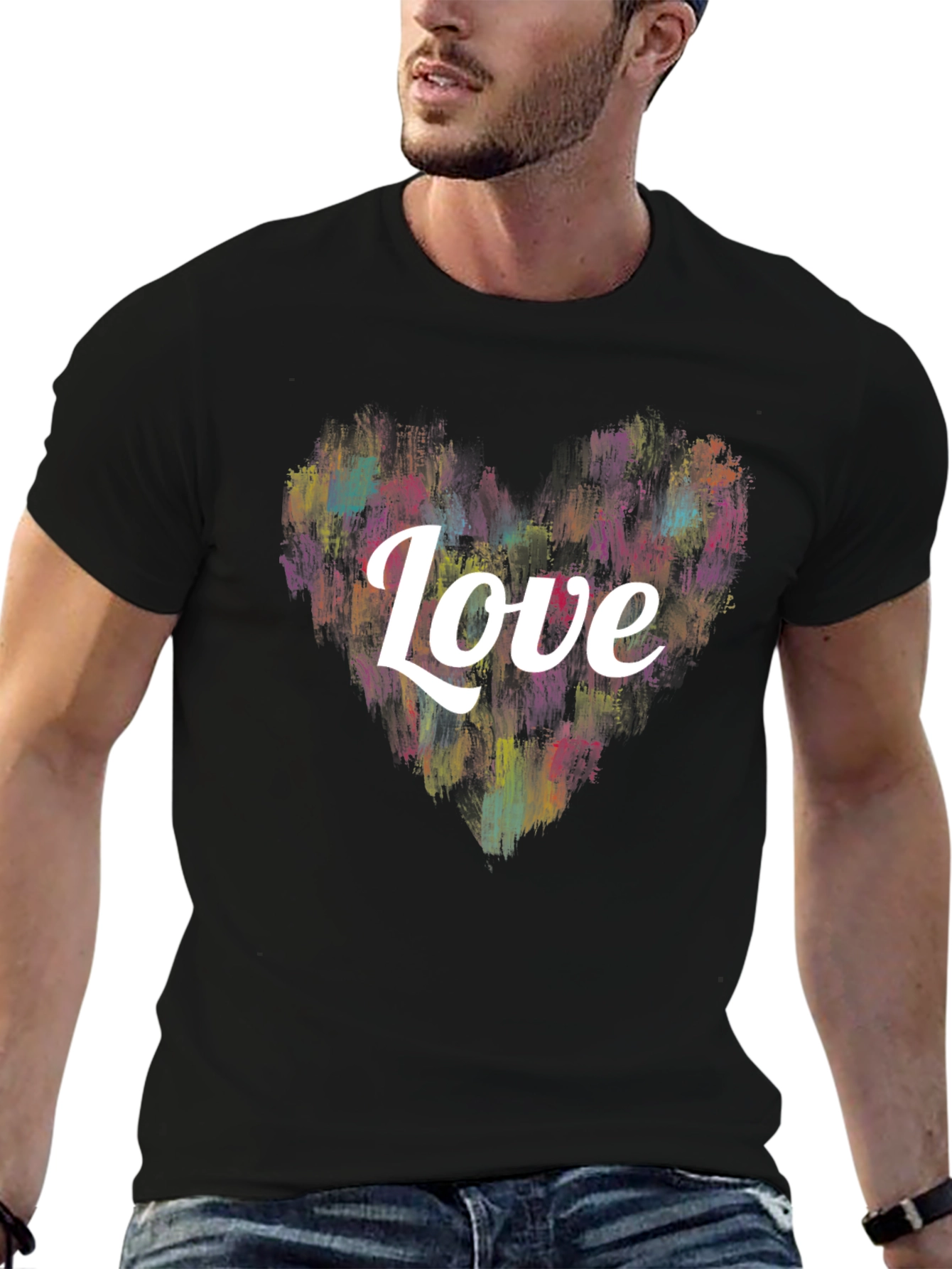 Love Heart Graphic T-Shirt - Soft Cotton Blend