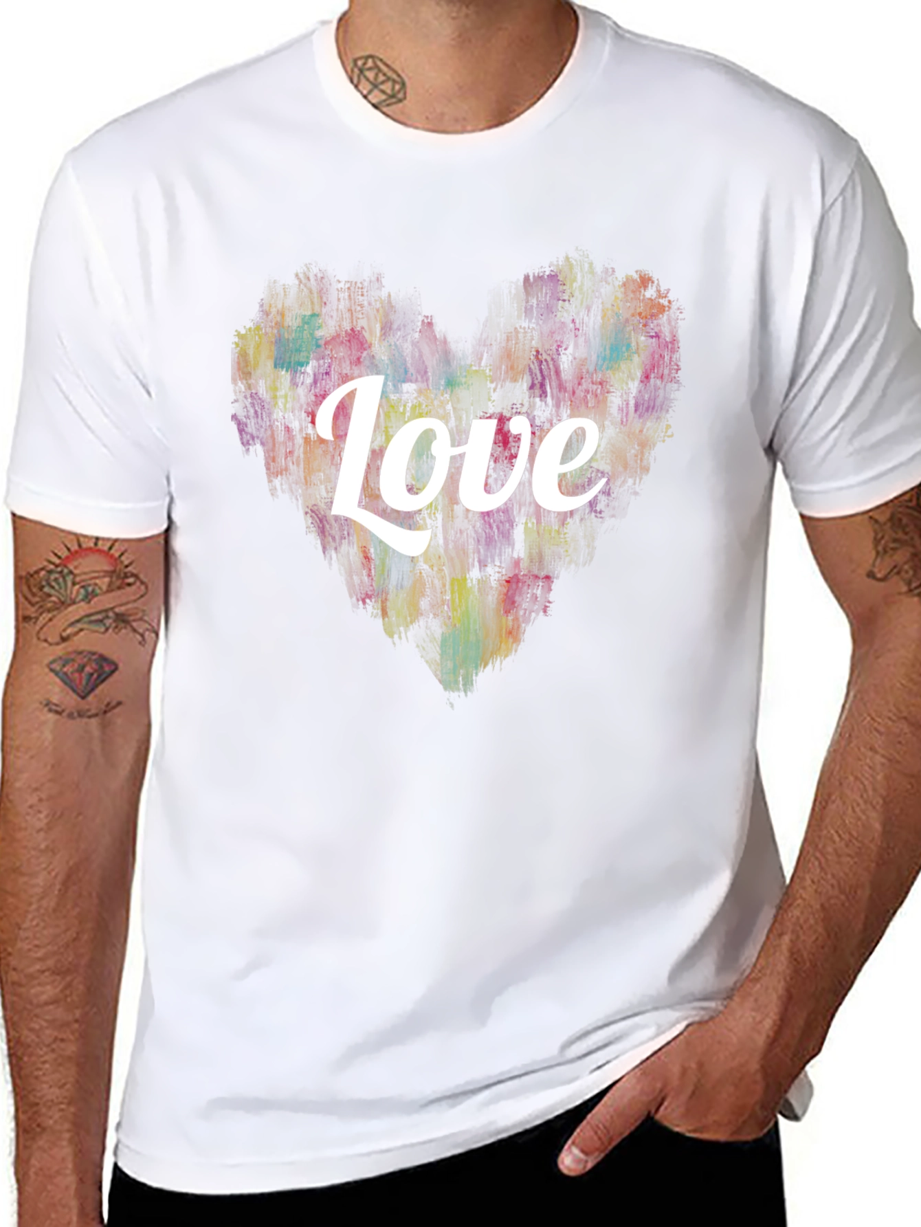 Love Heart Graphic T-Shirt - Soft Cotton Blend