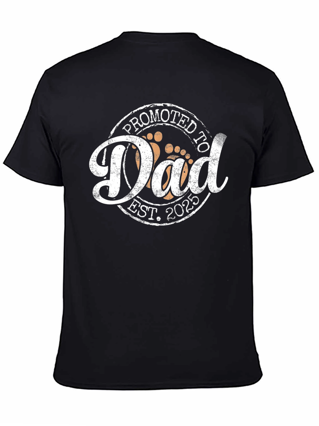 Promoted to Dad 2025 Black Graphic Tee