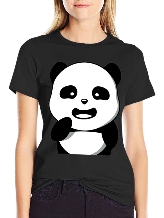 Cute Panda Graphic Tee - Mens Black T-Shirt