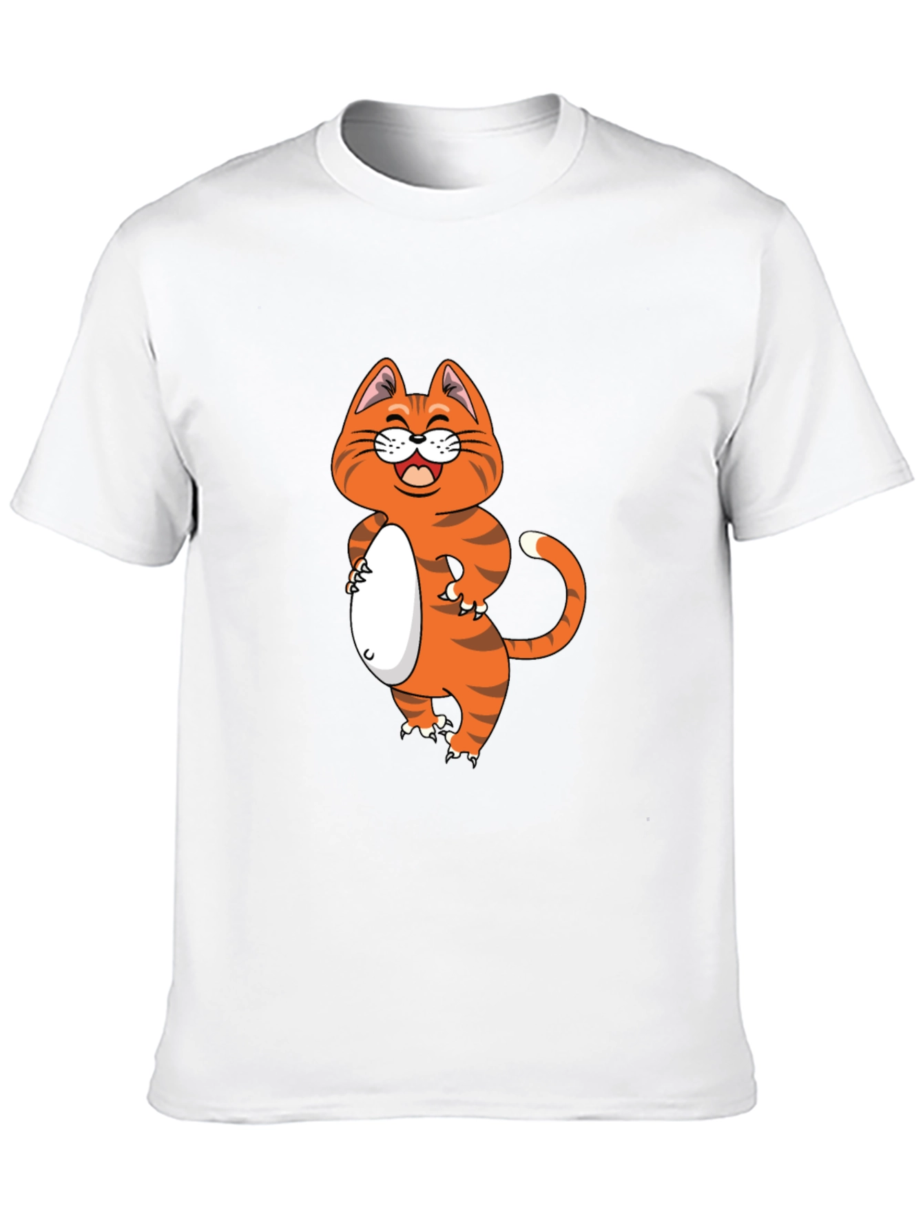 Funny Cat Graphic Tee - Black
