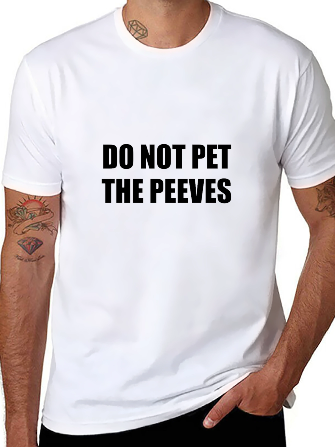 Do Not Pet The Peeves Black Graphic Tee